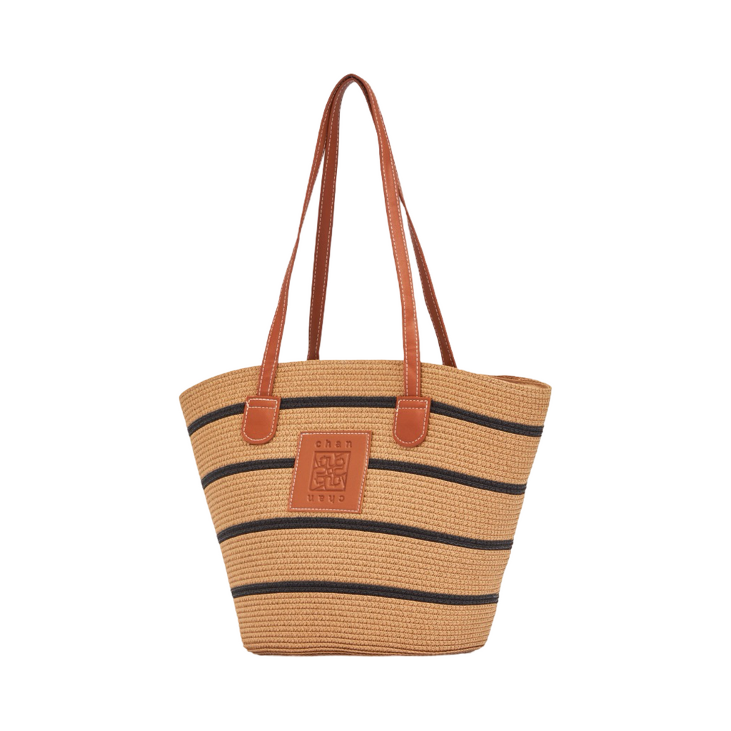 Everyday Earth – Stripe Tote Bag – Brown Black