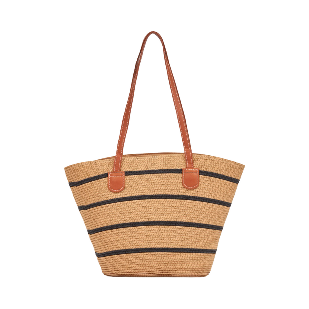 Everyday Earth – Stripe Tote Bag – Brown Black