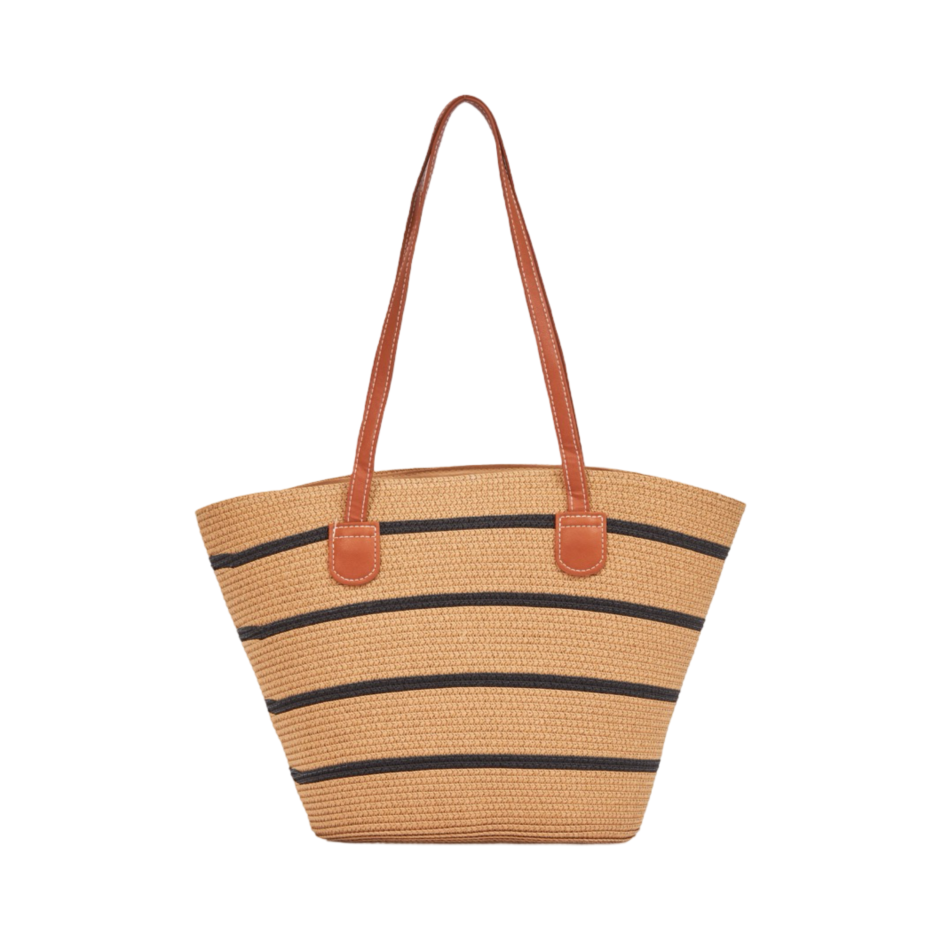 Everyday Earth – Stripe Tote Bag – Brown Black