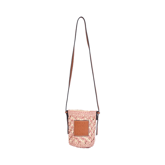 Everyday Earth – Straw Mini Crossbody Bag – Pink