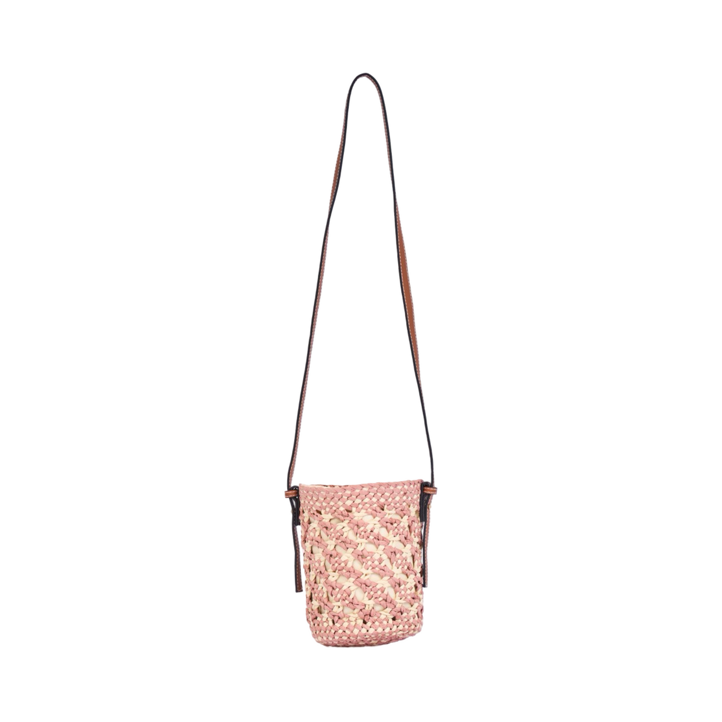 Everyday Earth – Straw Mini Crossbody Bag – Pink