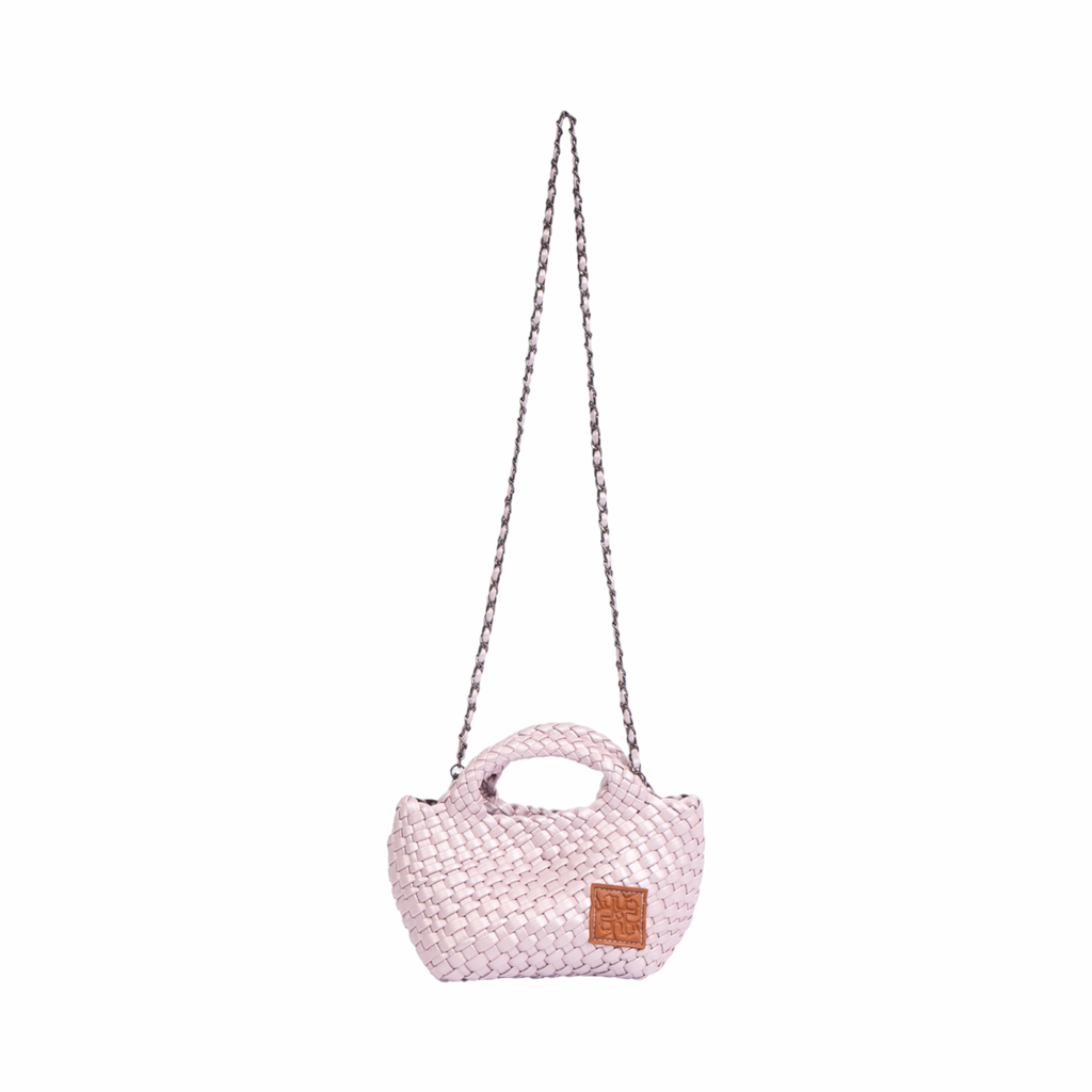 Signature Weave – Crossbody Bag – Rose Quartz
