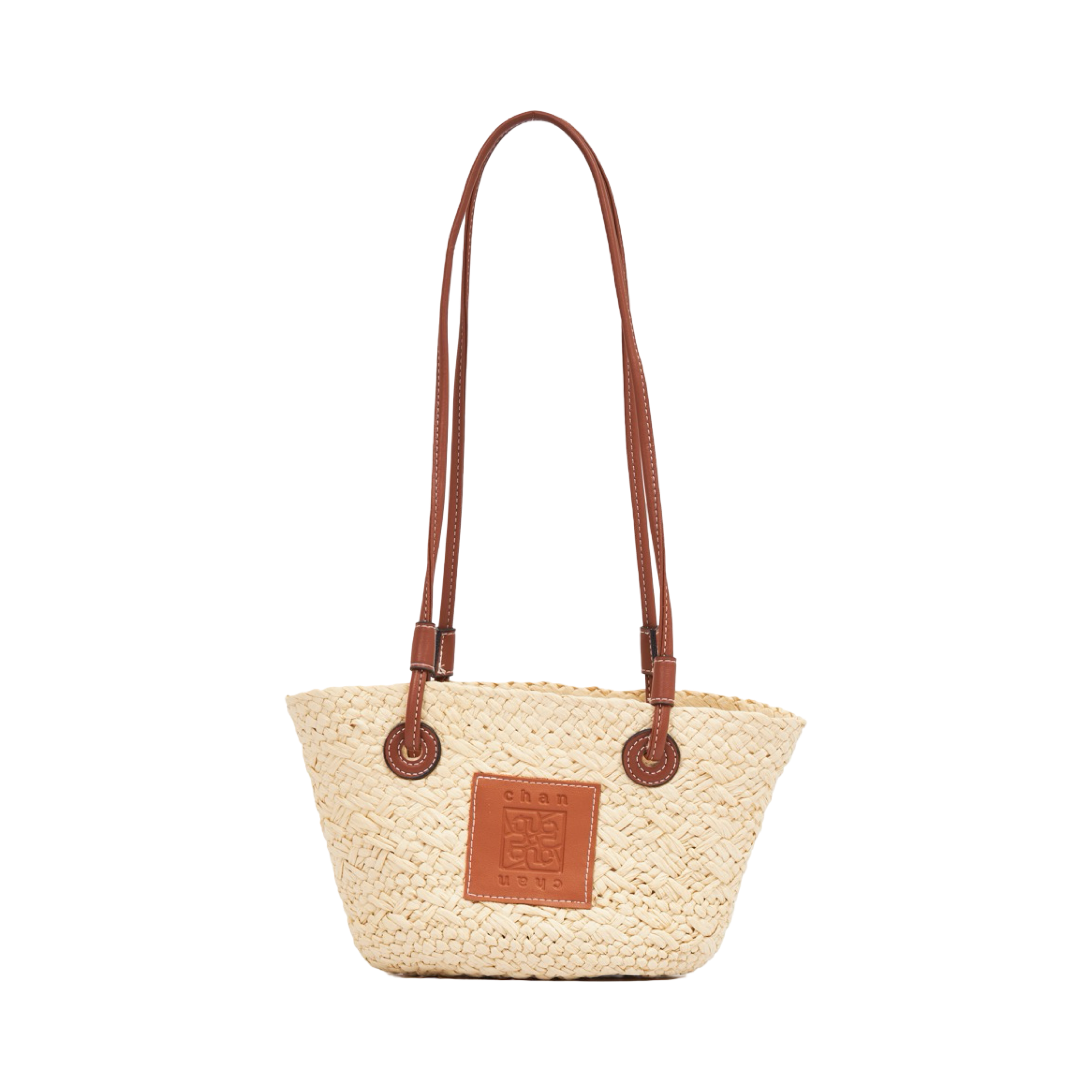 Mini Straw Tote Bag - Beige