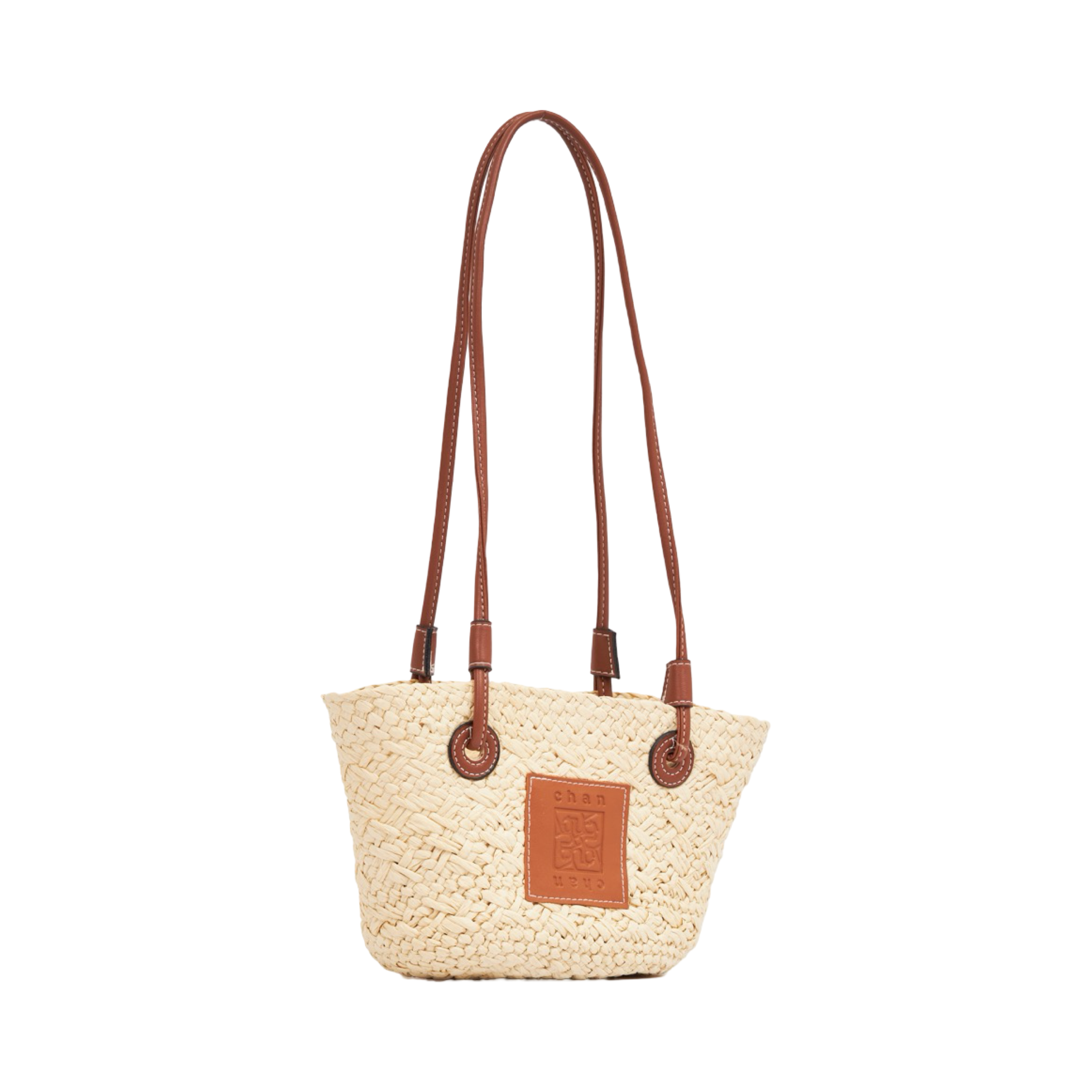 Mini Straw Tote Bag - Beige