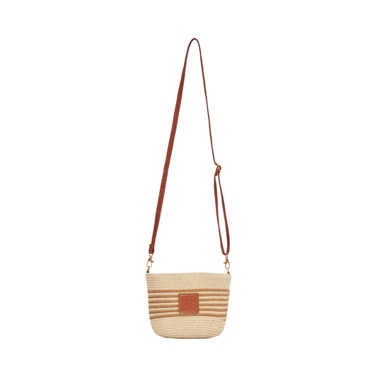 Mini Strip Tote Bag - Beige