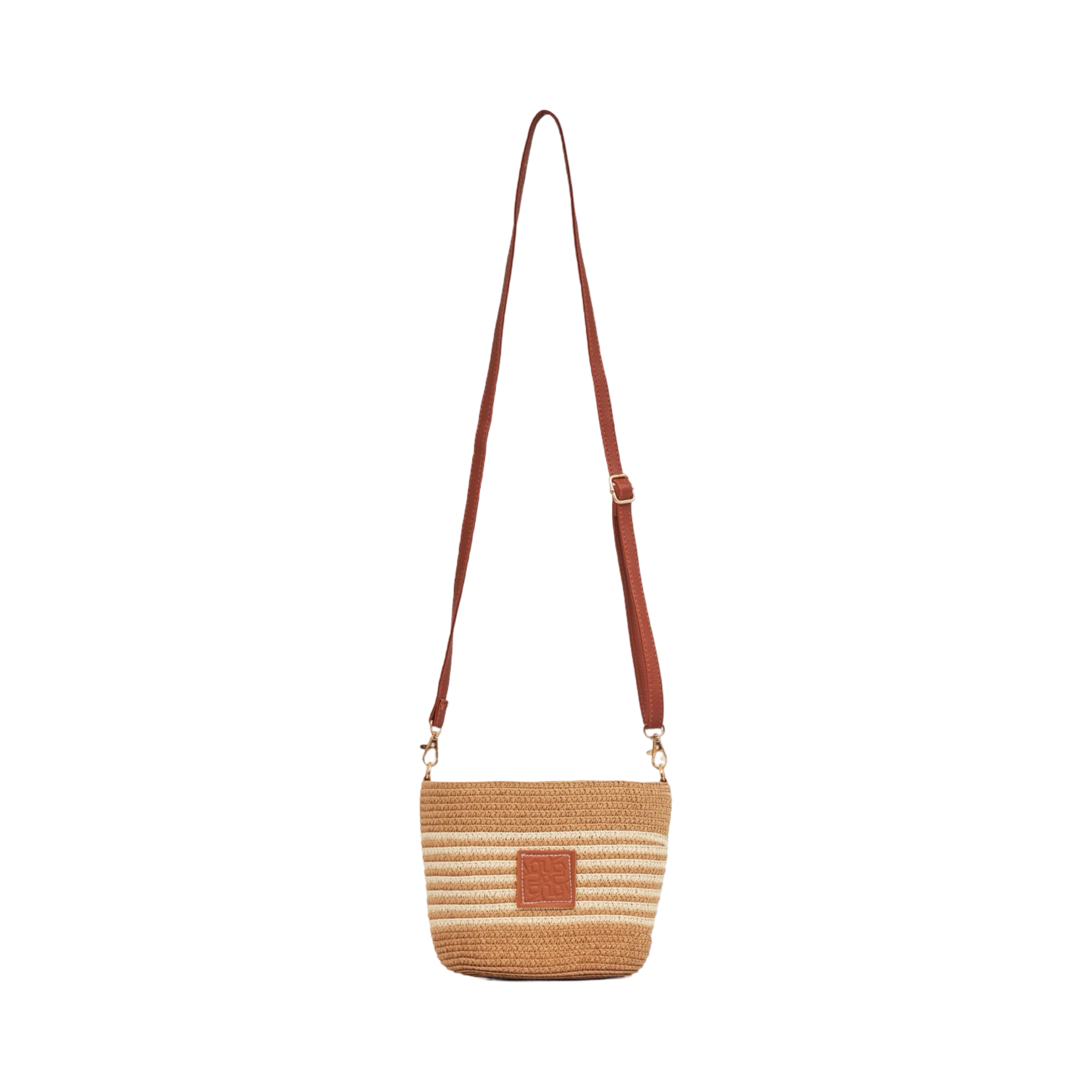Mini Strip Tote Bag - Brown