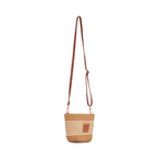Mini Strip Tote Bag - Brown