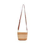 Mini Strip Tote Bag - Brown