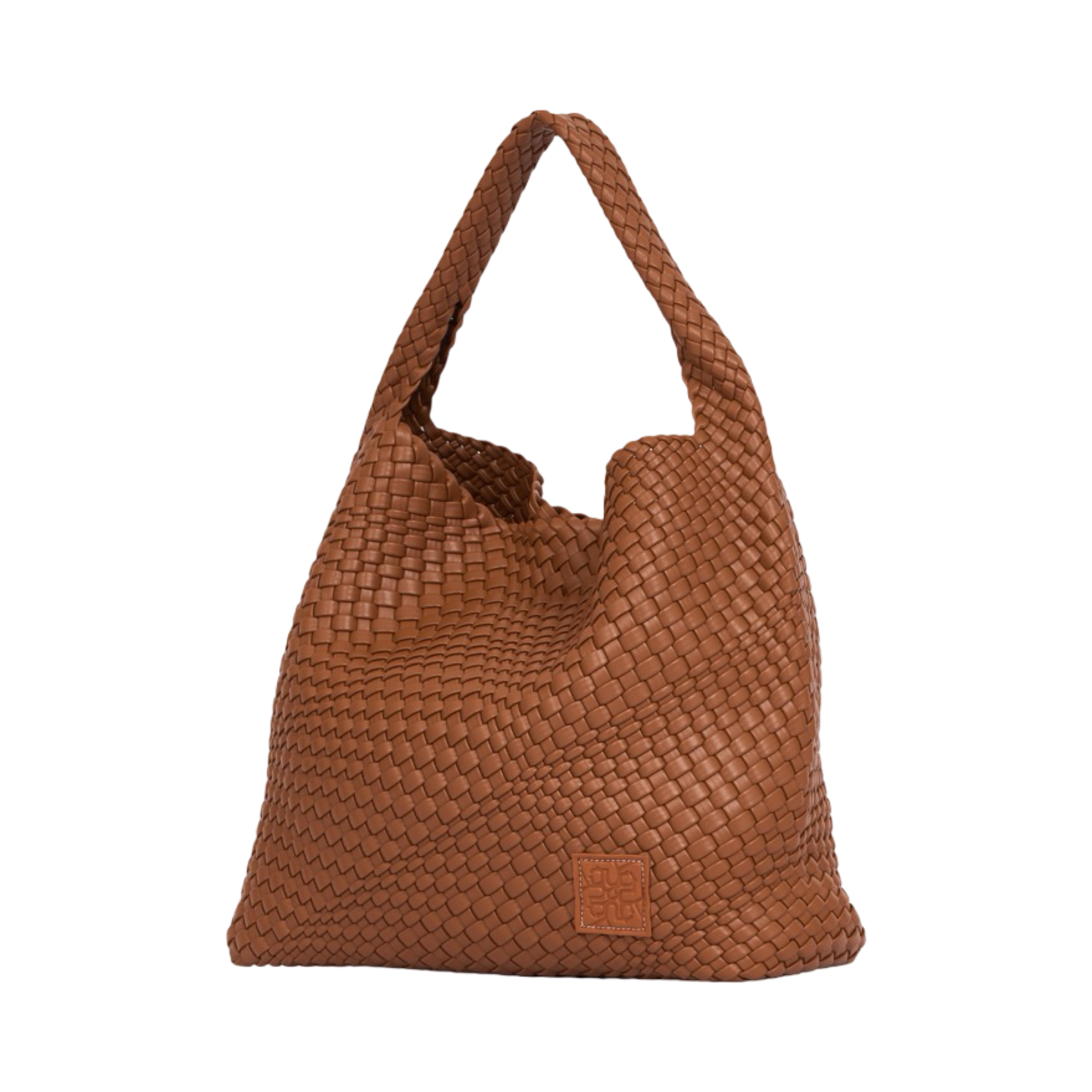 Woven Tote Bag XL - Brown