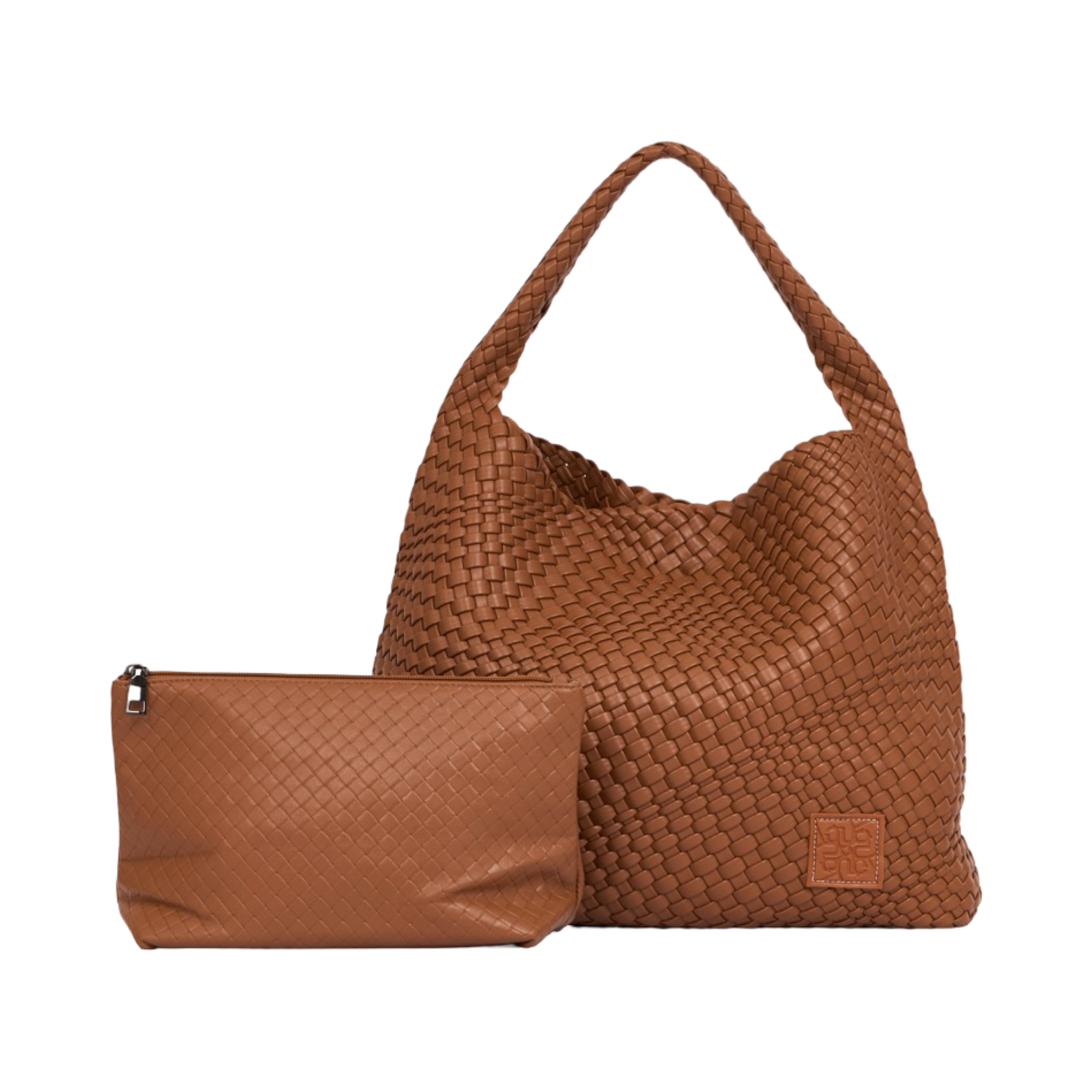 Woven Tote Bag XL - Brown