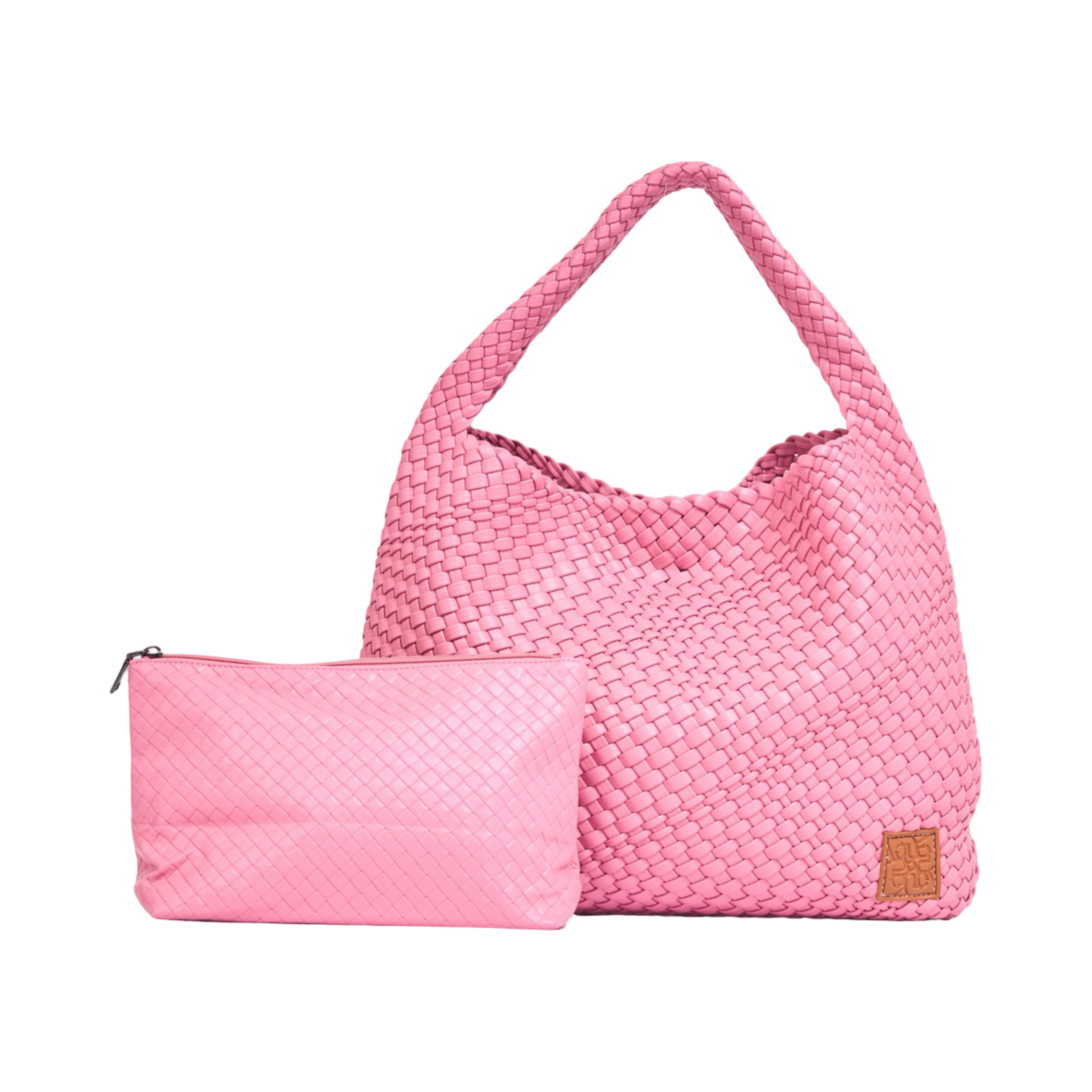 Woven Tote Bag XL – Blush Pink