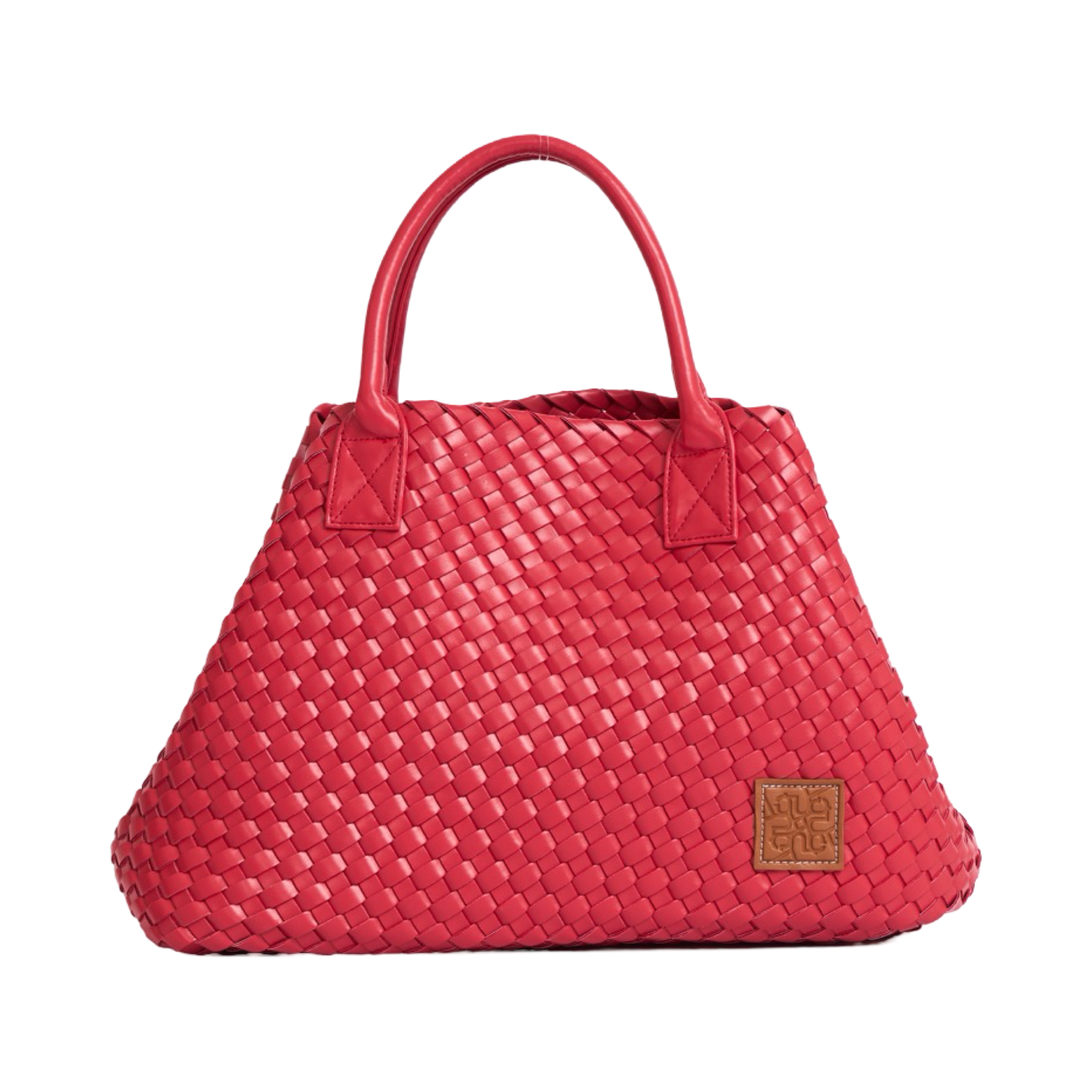 Woven Tote Bag - Cherry