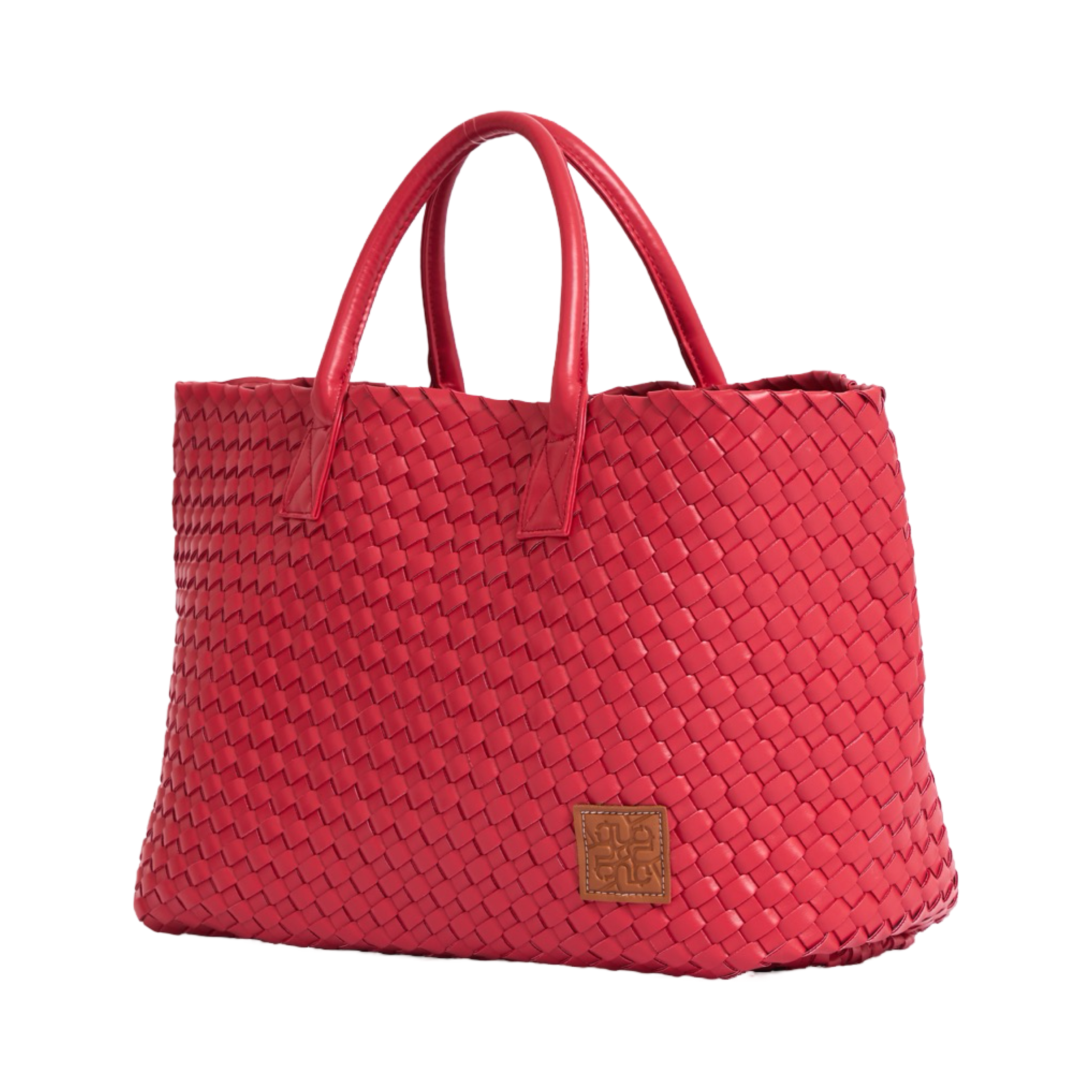 Woven Tote Bag - Cherry