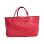 Woven Tote Bag - Cherry