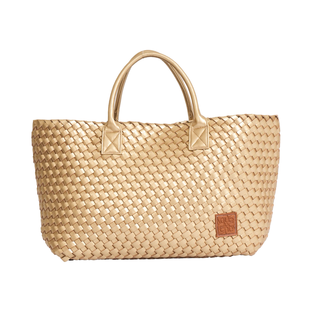 Woven Tote Bag - Gold