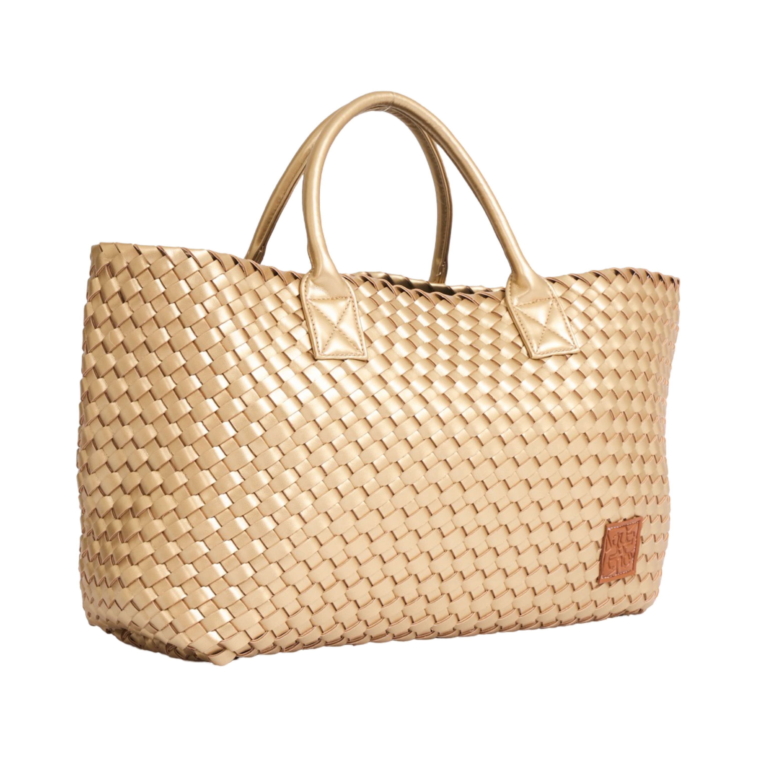 Woven Tote Bag - Gold