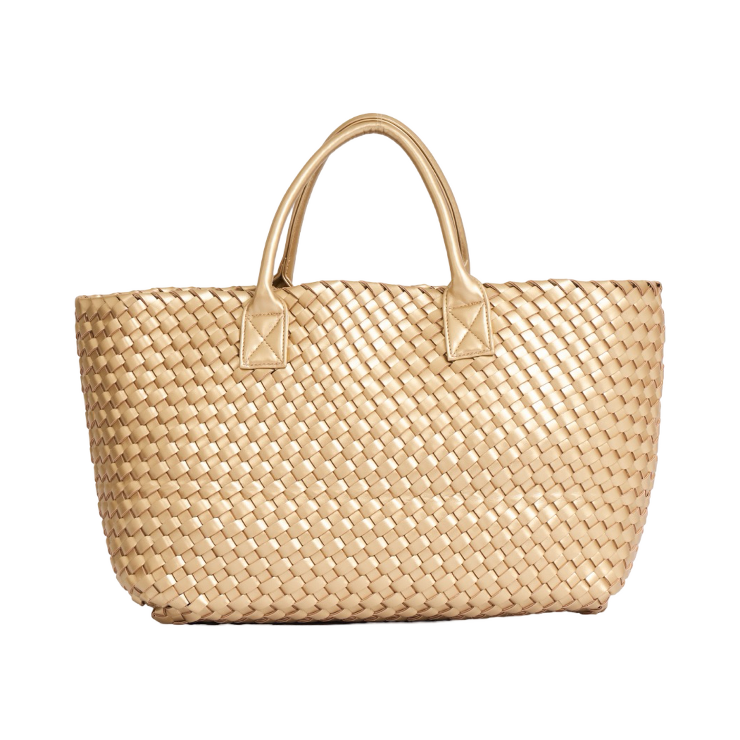 Woven Tote Bag - Gold