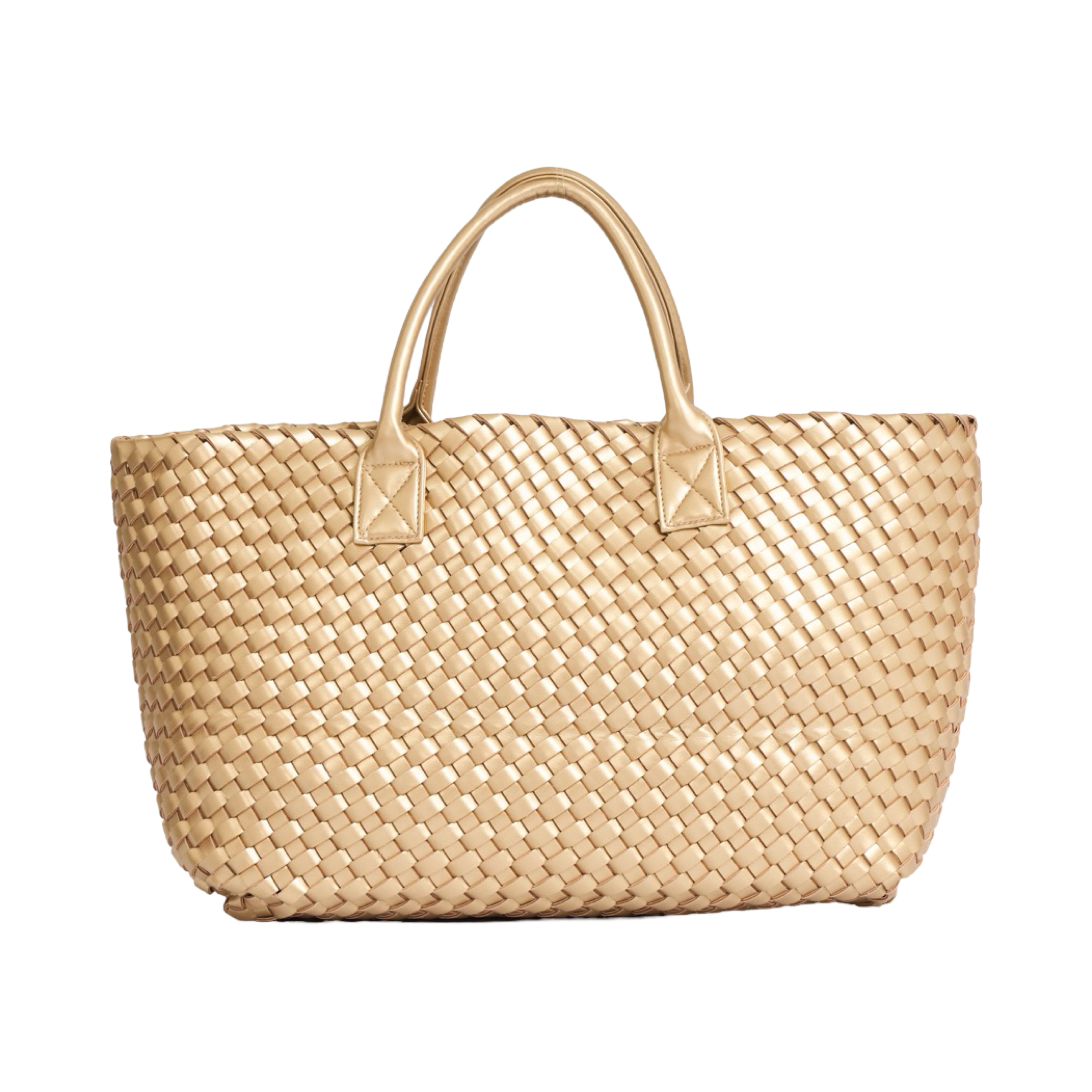 Woven Tote Bag - Gold