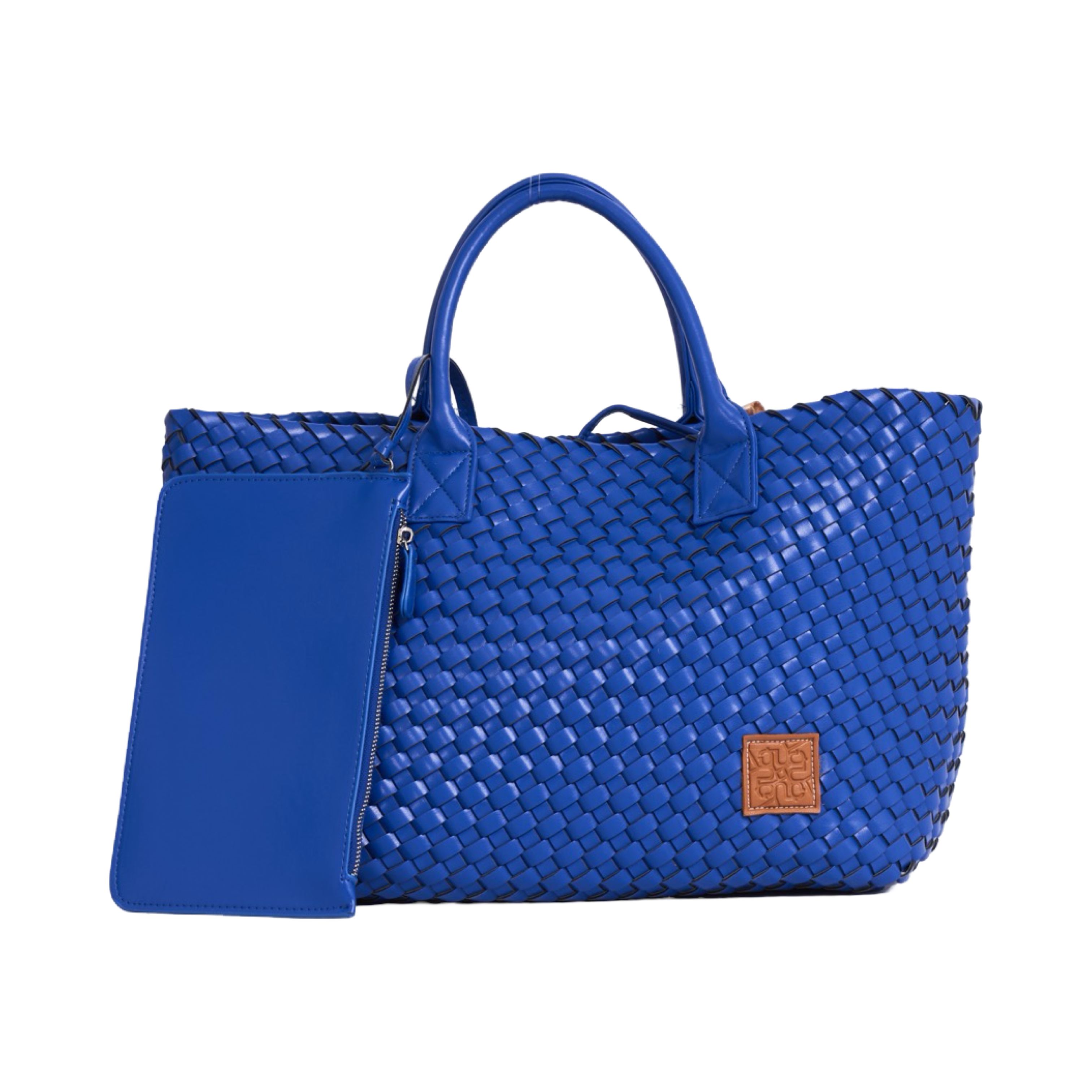Woven Tote Bag - Royal Blue