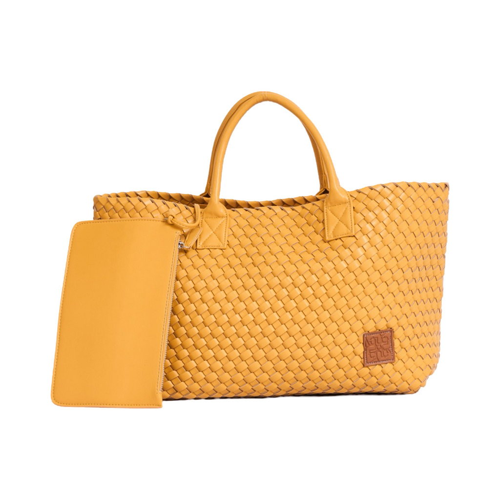 Woven Tote Bag - Yellow