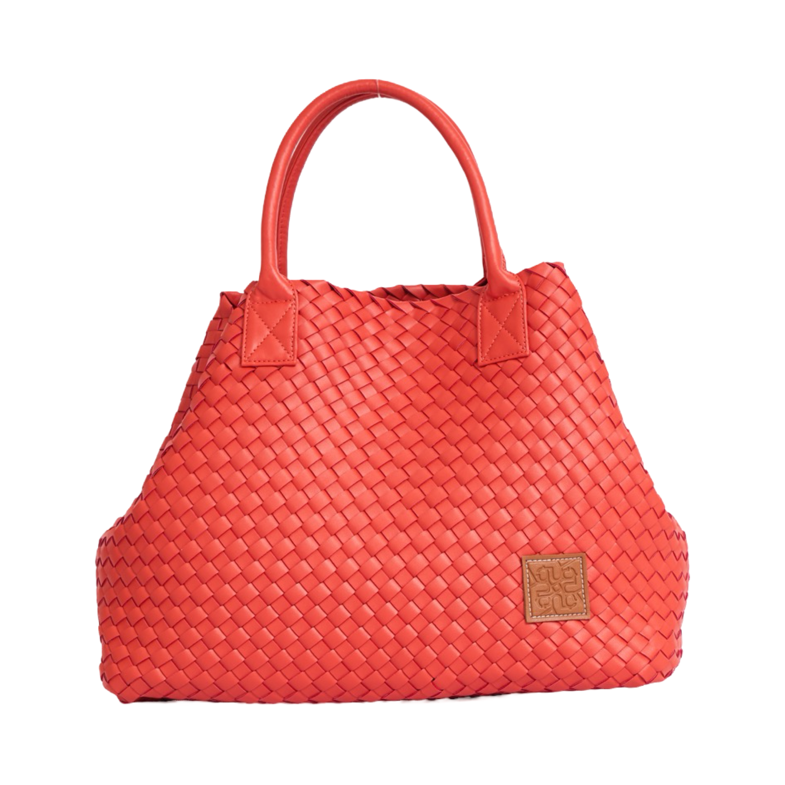 Woven Tote Bag - Orange