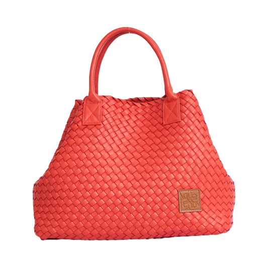 Woven Tote Bag - Orange