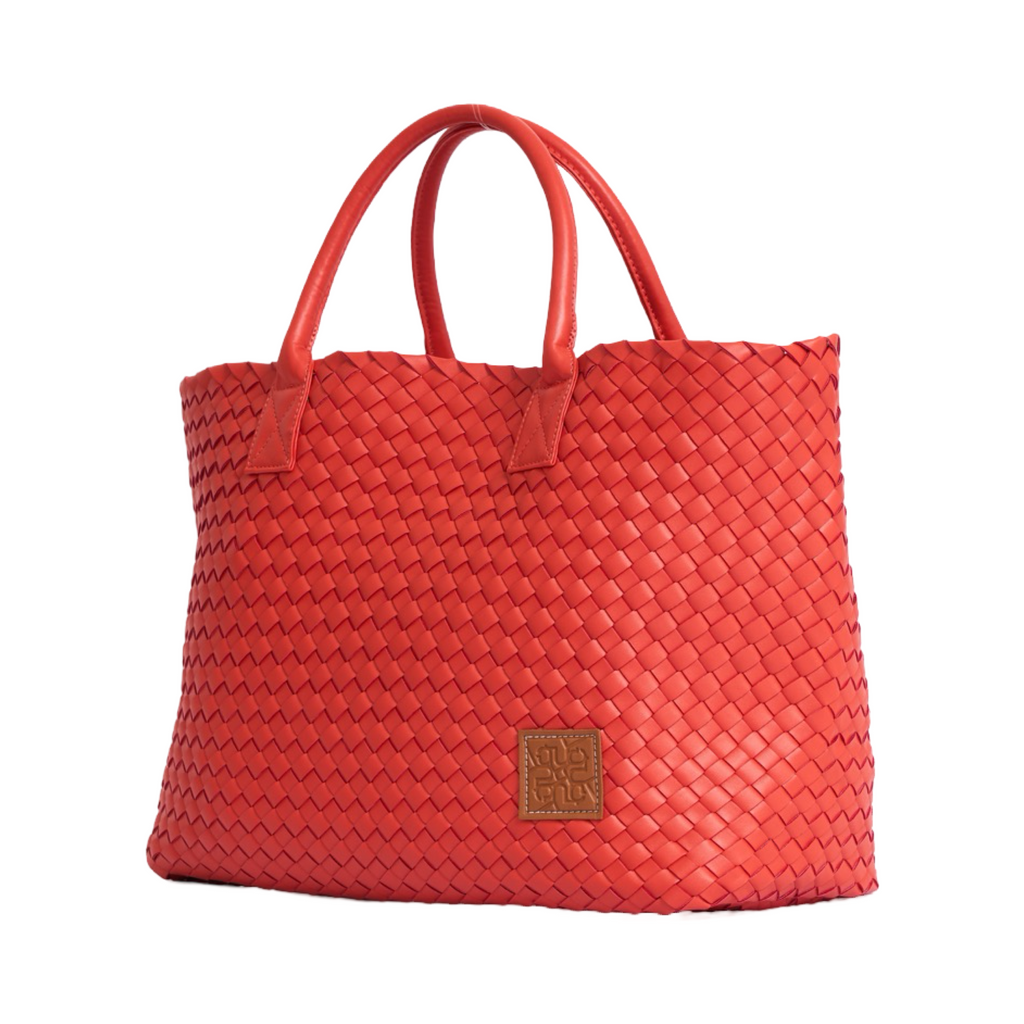 Woven Tote Bag - Orange