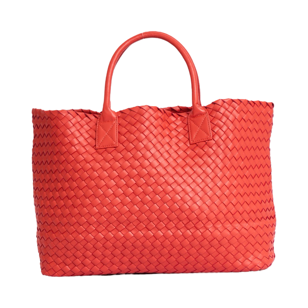 Woven Tote Bag - Orange