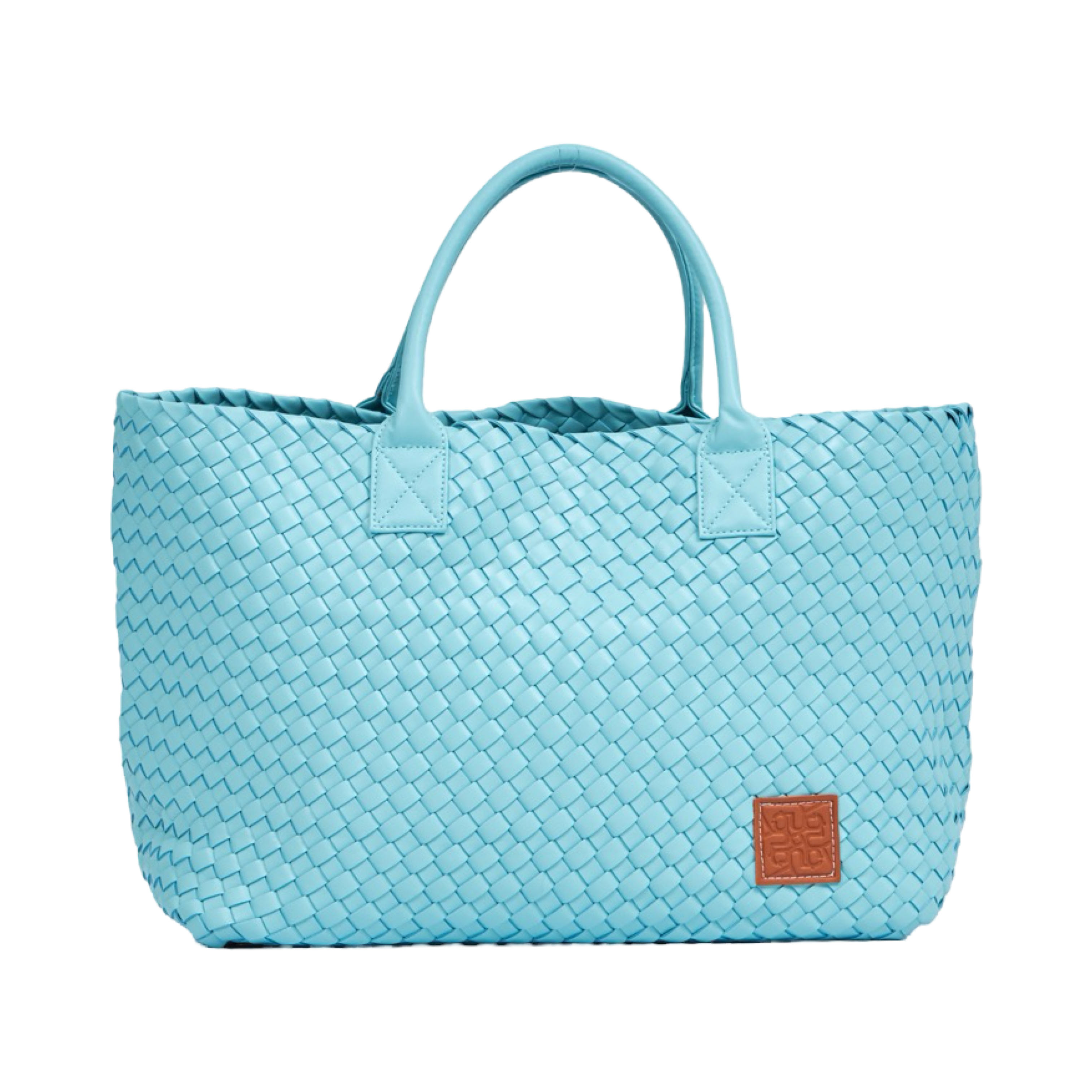 Woven Tote Bag - Sky Blue