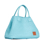 Woven Tote Bag - Sky Blue