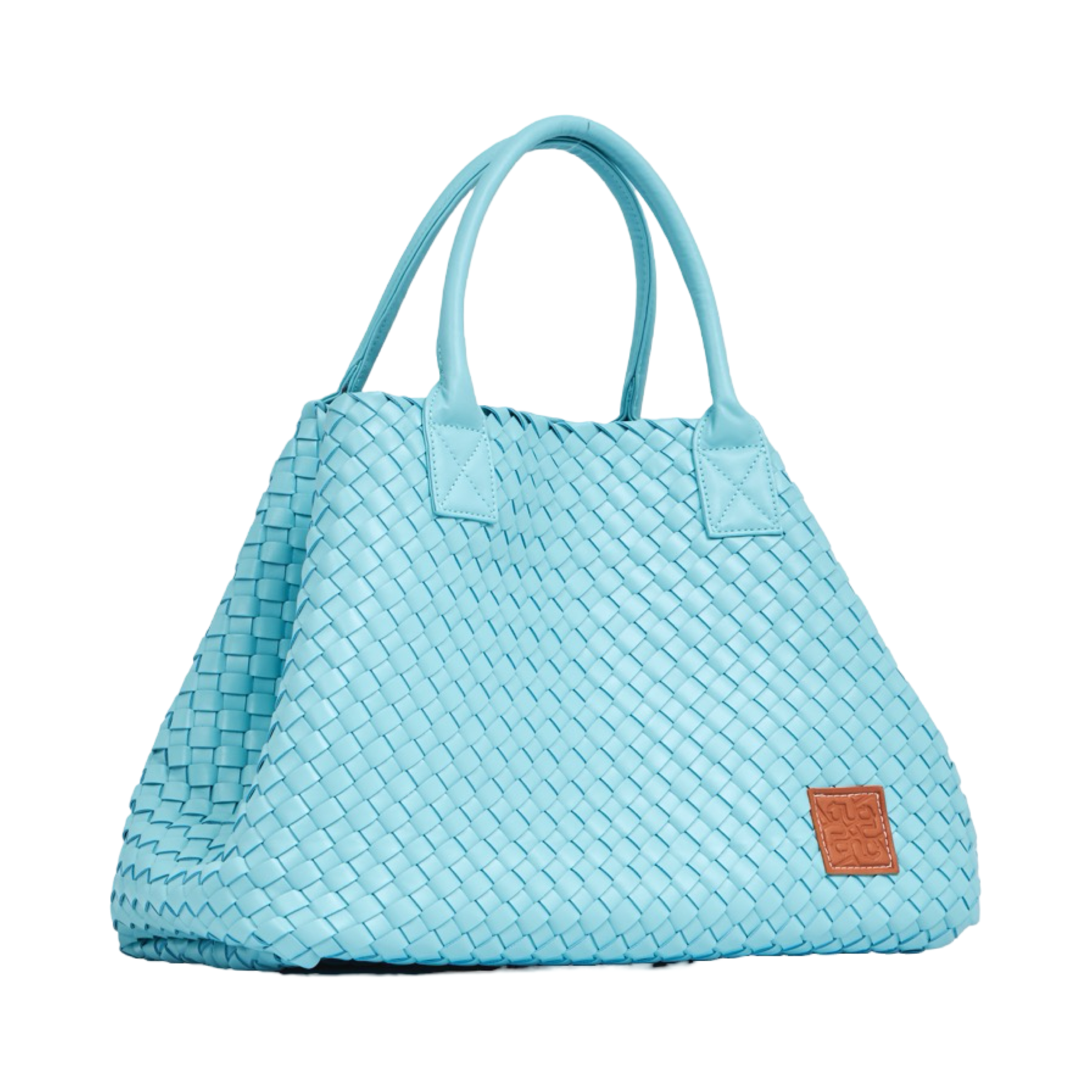Woven Tote Bag - Sky Blue