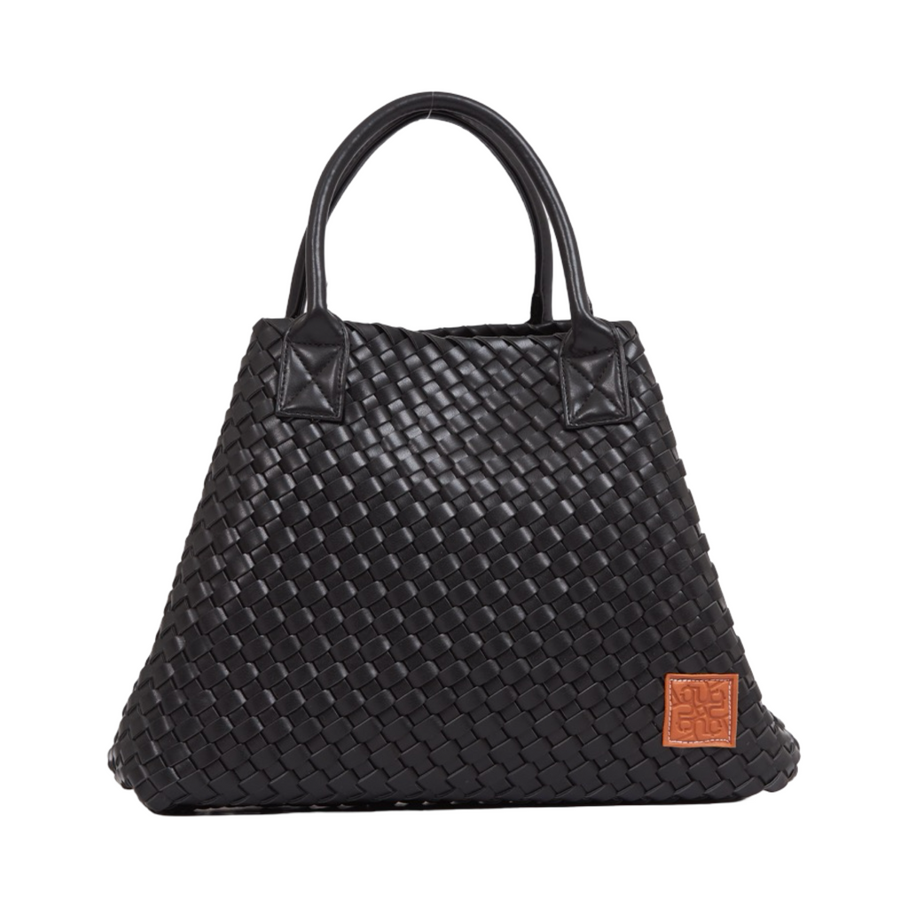 Woven Tote Bag - Black