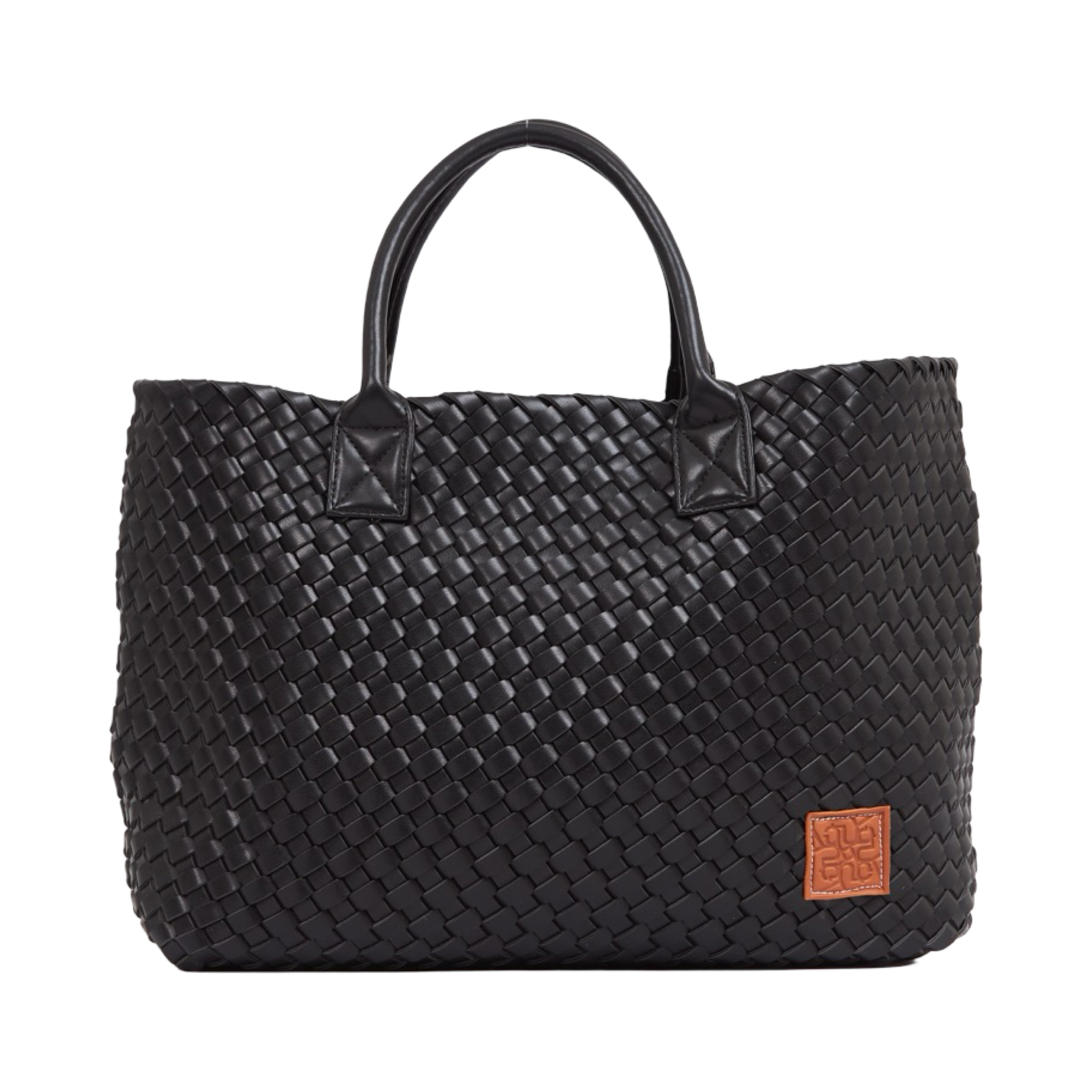 Woven Tote Bag - Black