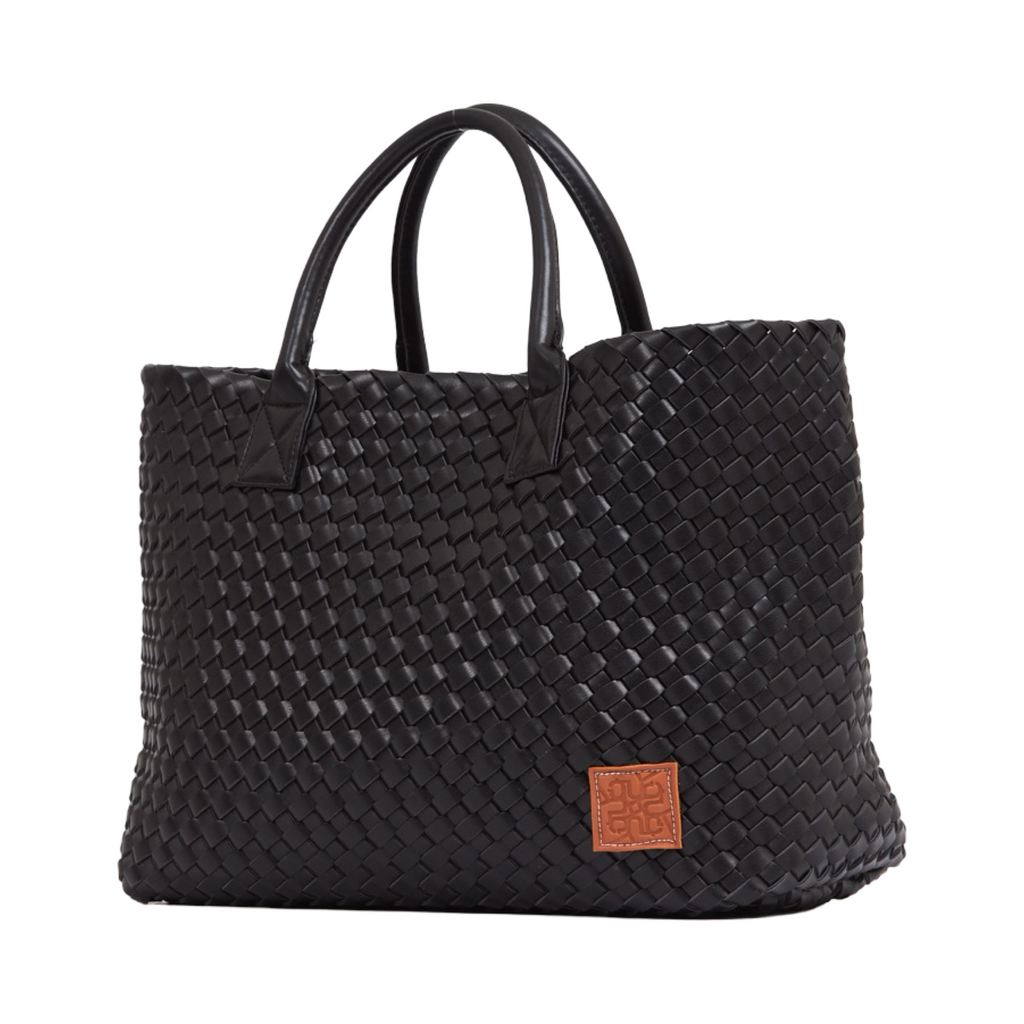 Woven Tote Bag - Black