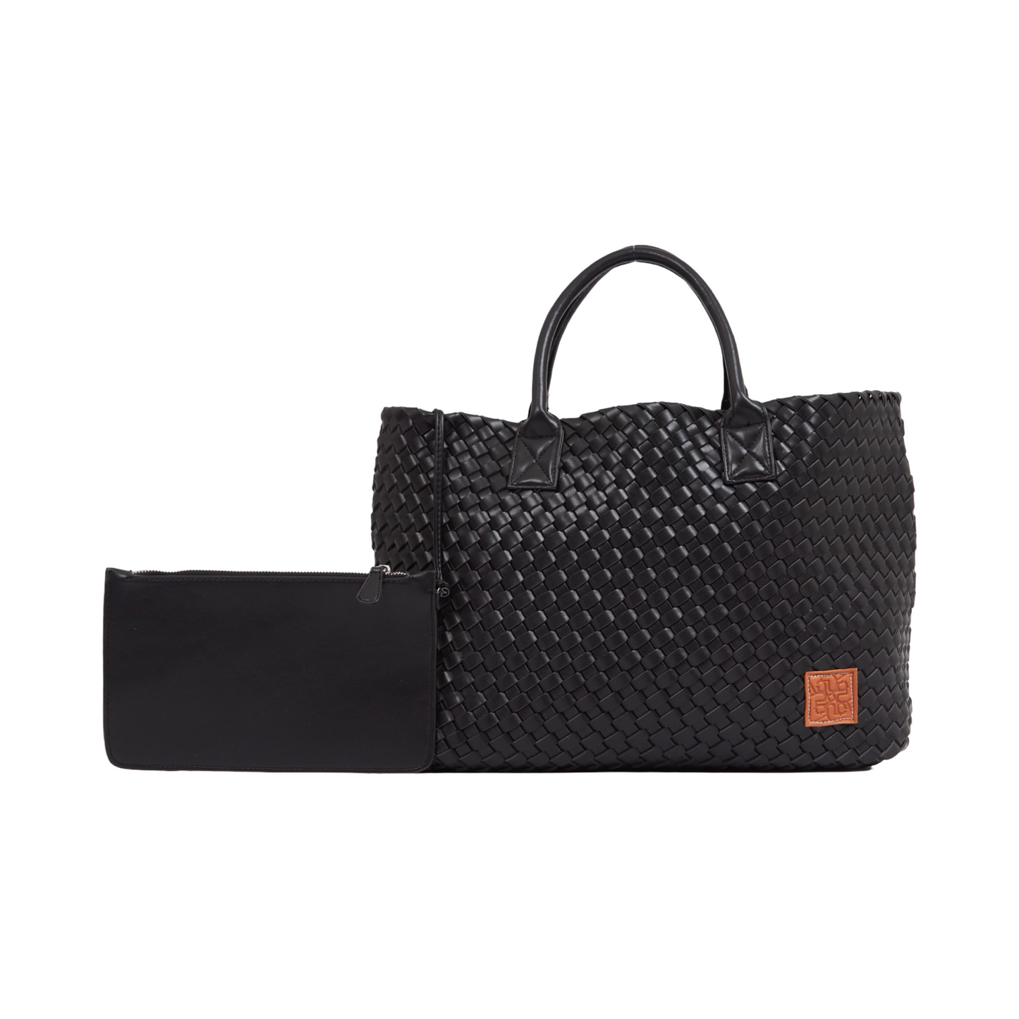 Woven Tote Bag - Black