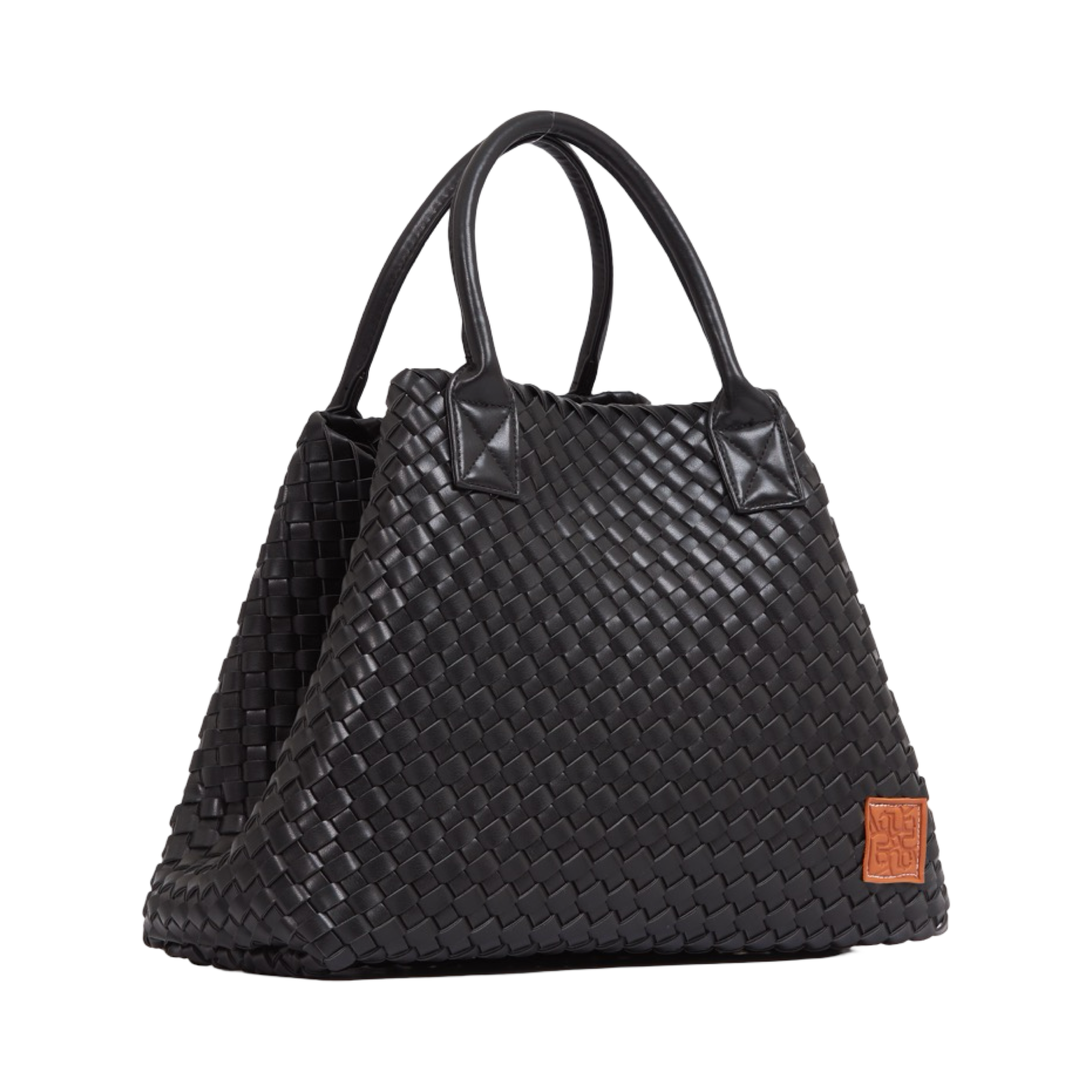 Woven Tote Bag - Black
