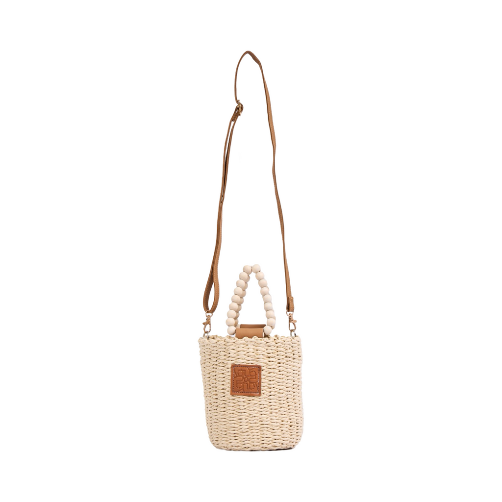 Rattan Mini Clutch - Beige