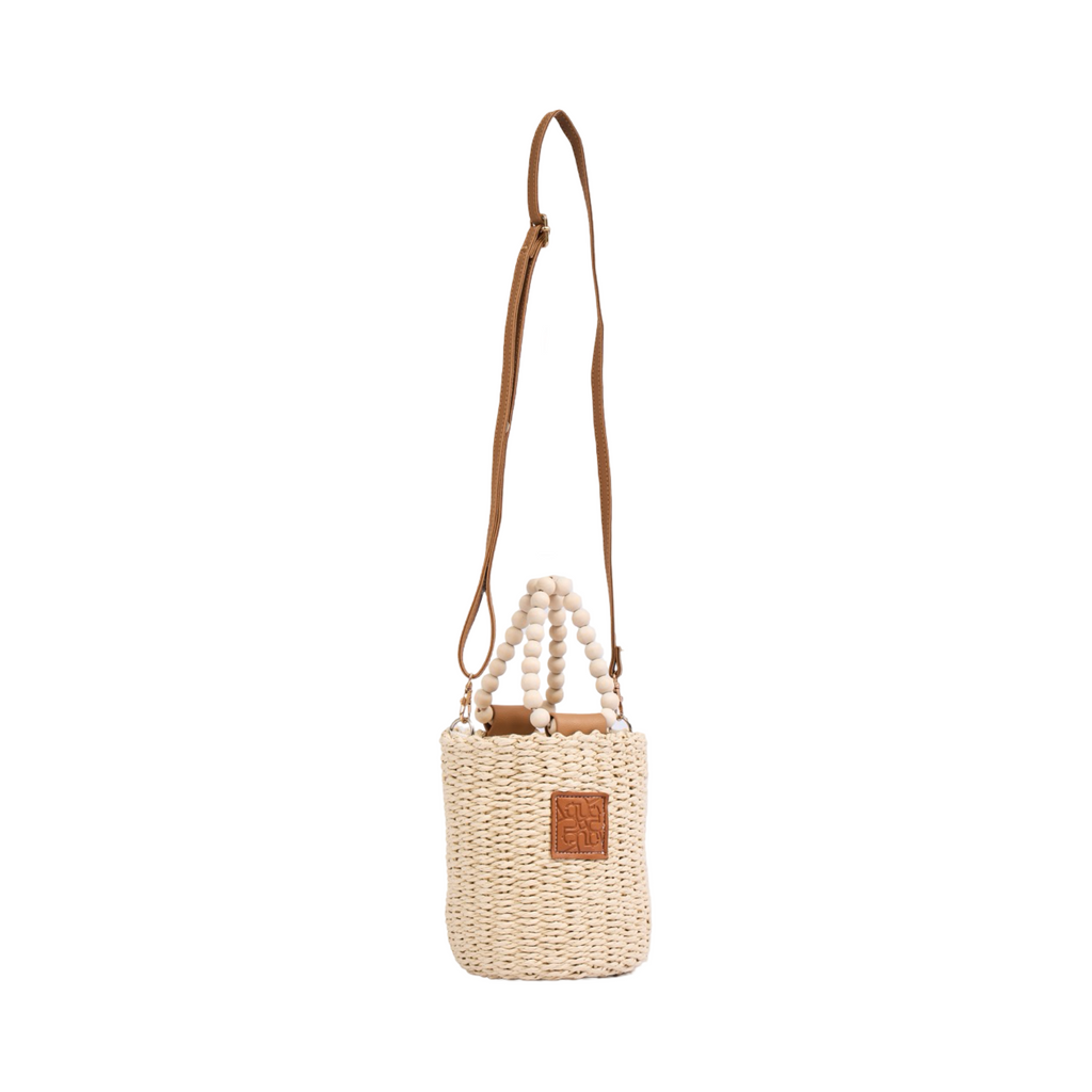Rattan Mini Clutch - Beige