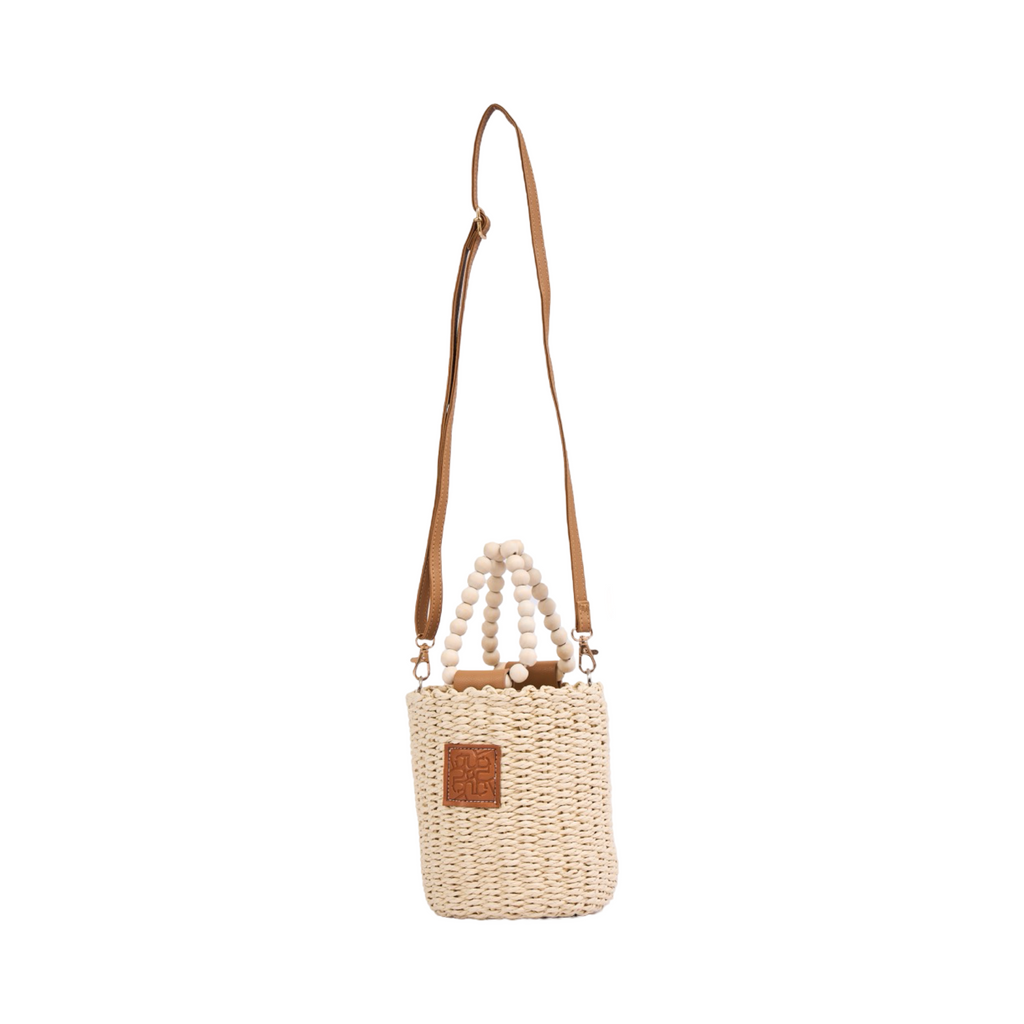 Rattan Mini Clutch - Beige