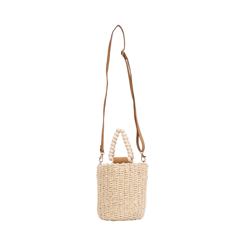 Rattan Mini Clutch - Beige