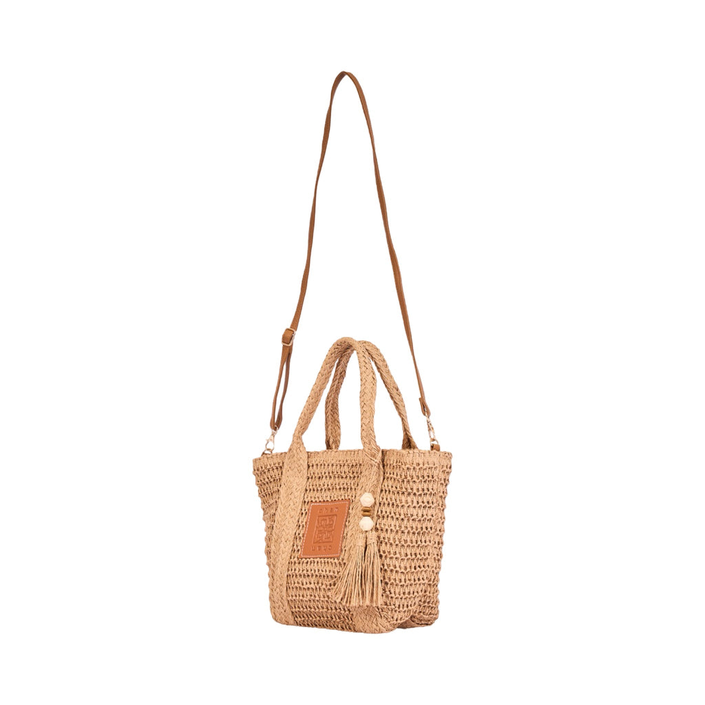 Everyday Earth – Straw Tote Bag With Tassel – Brown
