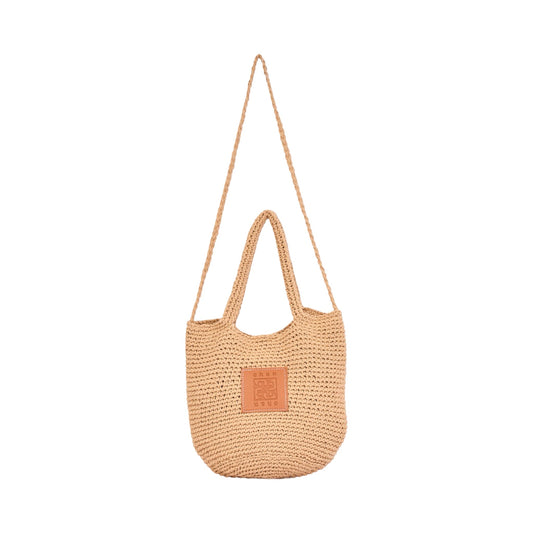 Knitted Shoulder Bag - Brown