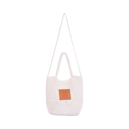 Knitted Shoulder Bag - White