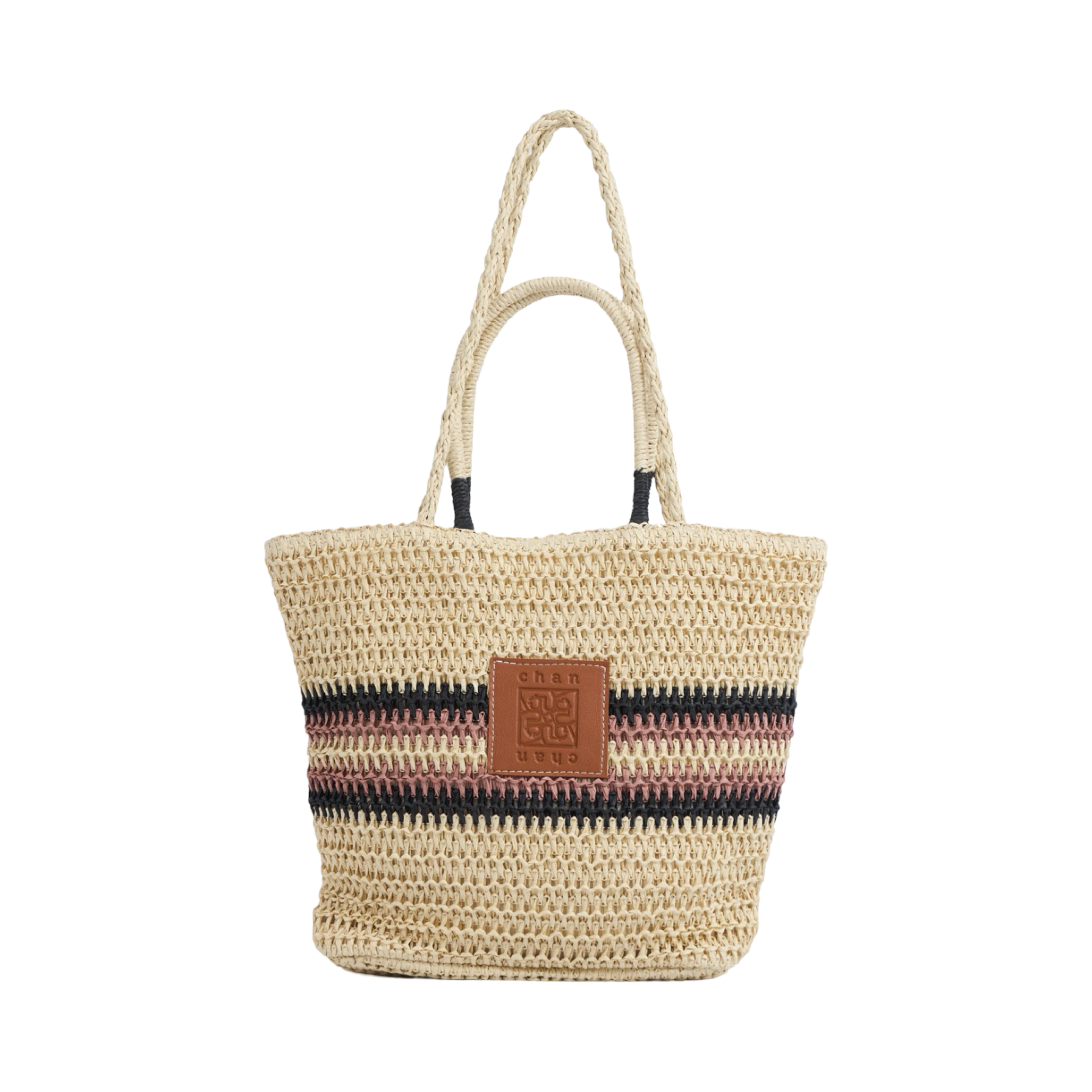 Straw Tote Bag - Beige