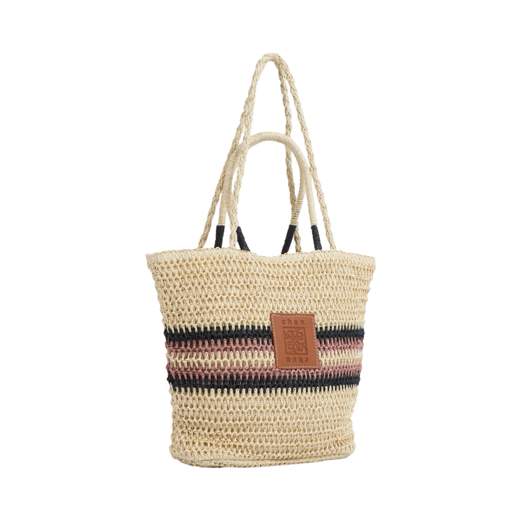 Straw Tote Bag - Beige