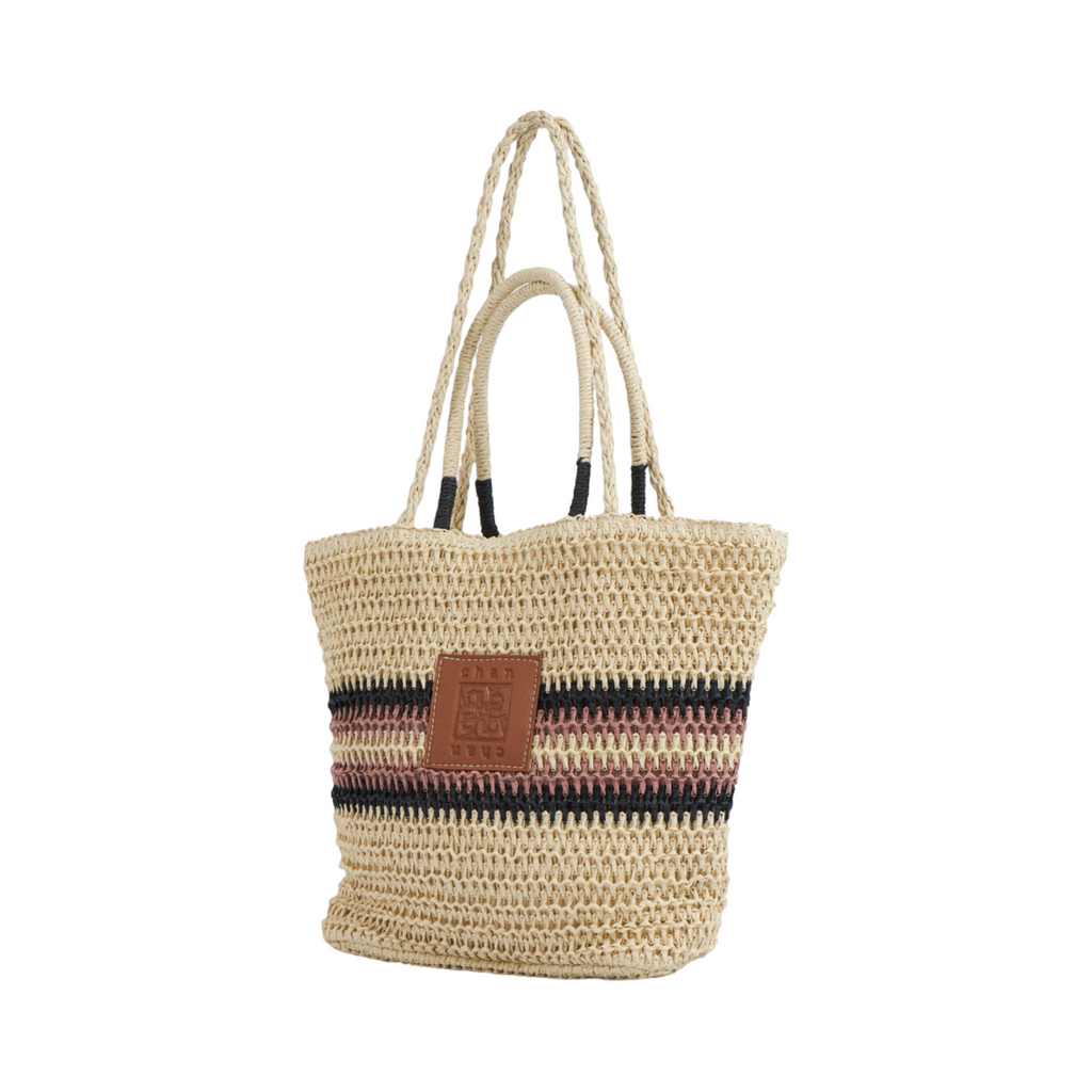 Straw Tote Bag - Beige