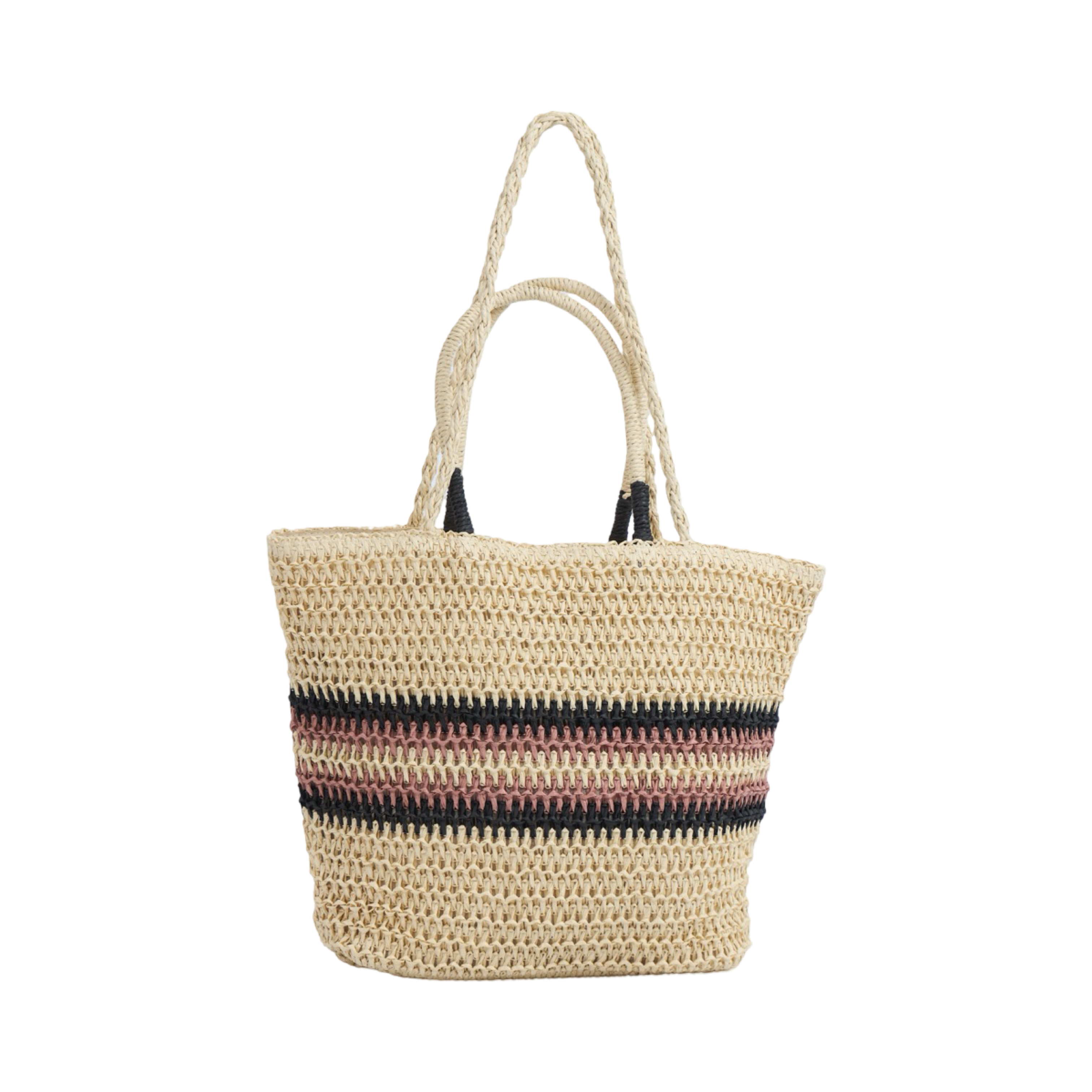 Straw Tote Bag - Beige