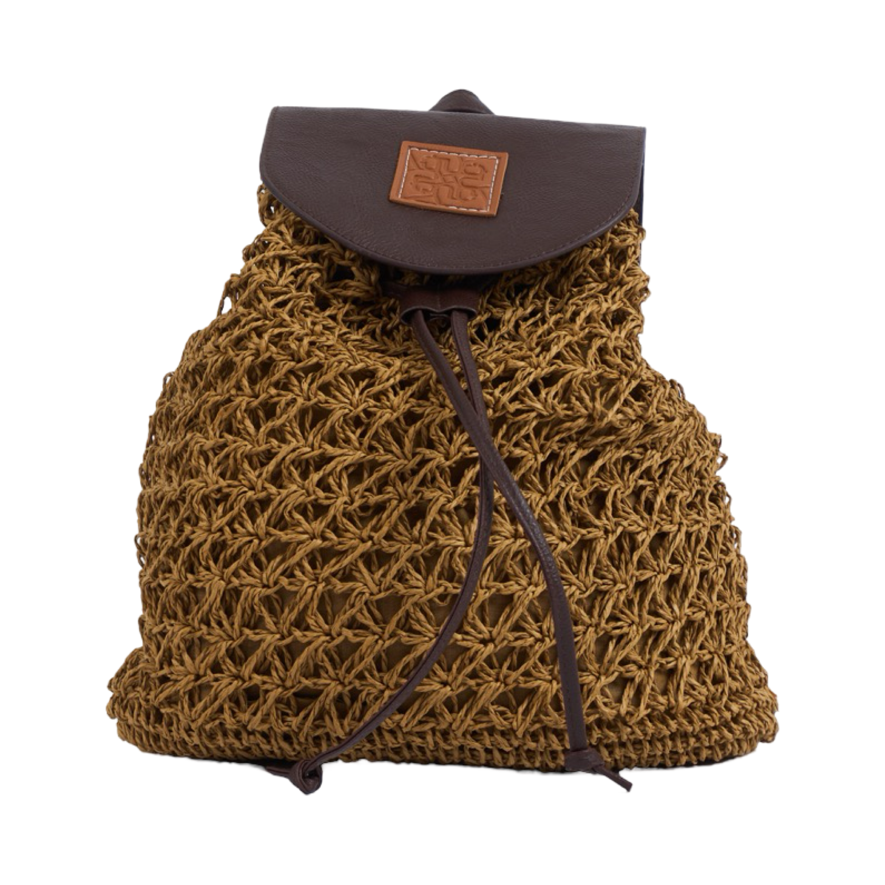 Straw Backpack - Brown