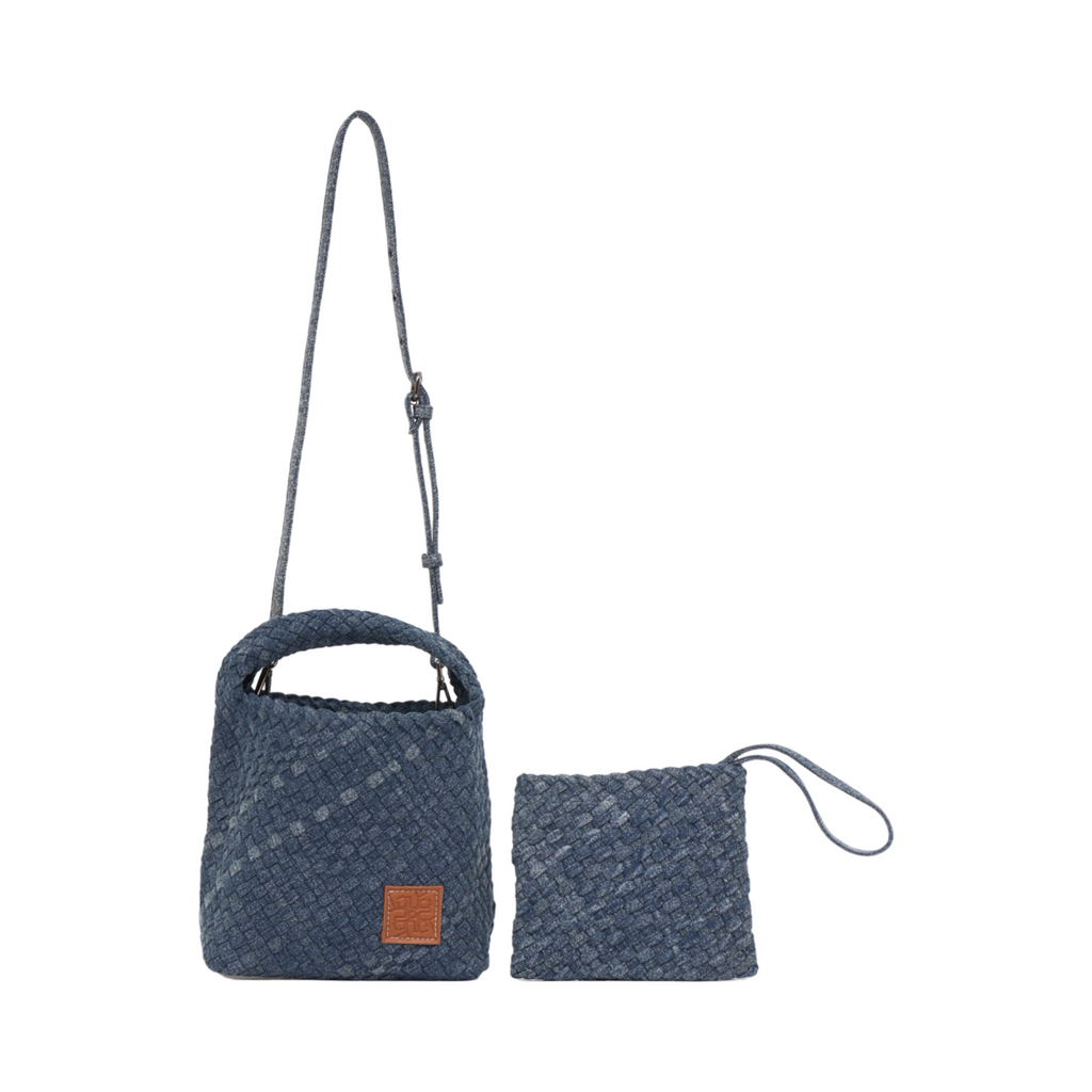 Midnight Weave – Denim Tote Bag M – Dark
