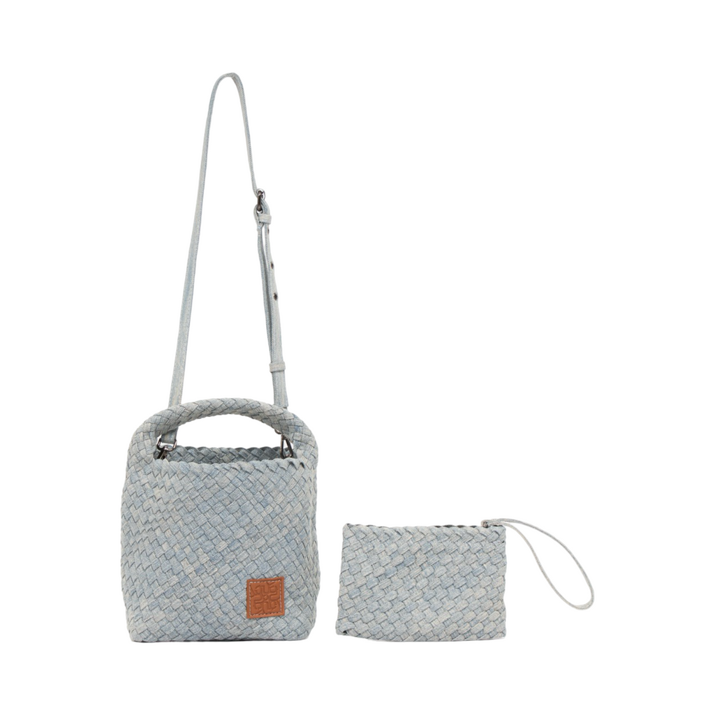 Midnight Weave – Denim Tote Bag M – Light Fade